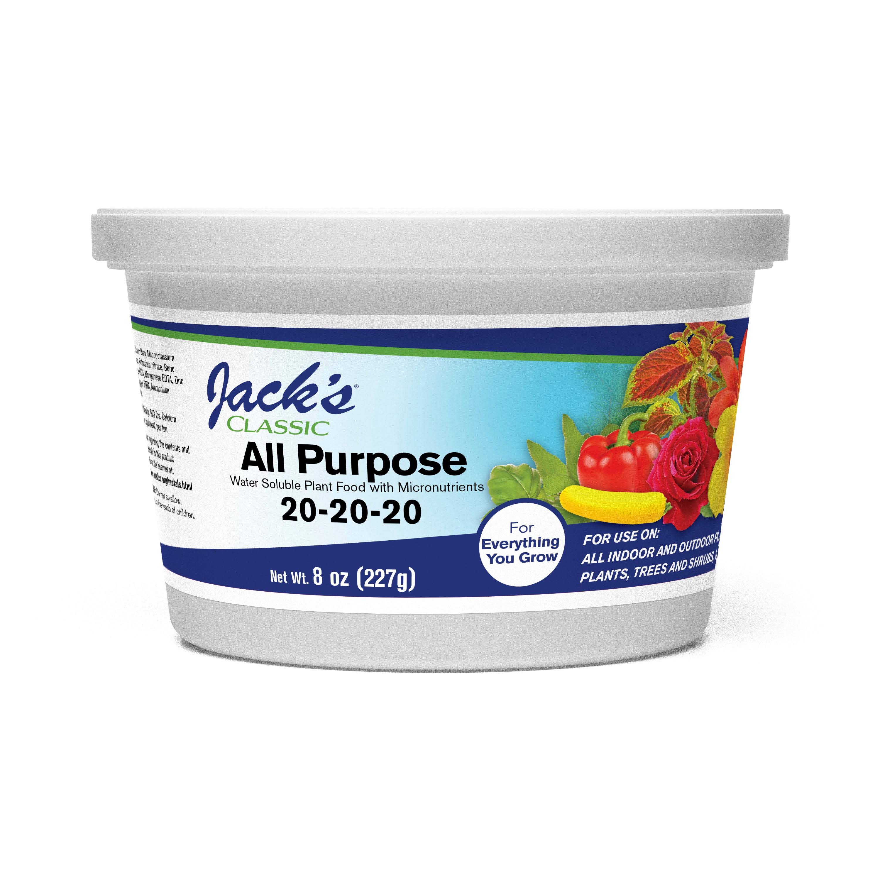 Jacks Classic 8oz 20-20-20 All Purpose Fertilizer