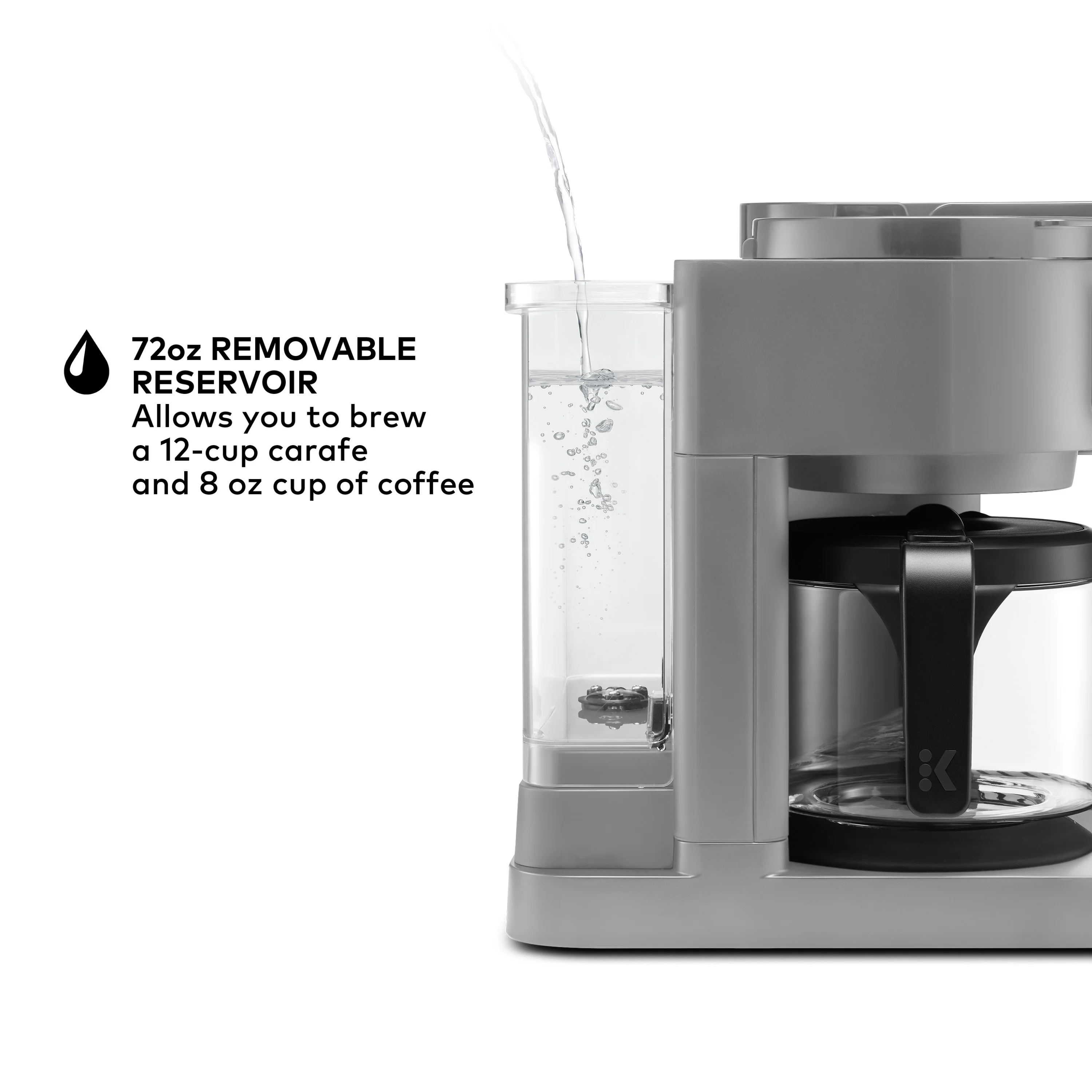 Keurig K - Duo Essentials, Hot & Iced Single - Serve K - Cup Pod Coffee Maker & Carafe, Moonlight Grey