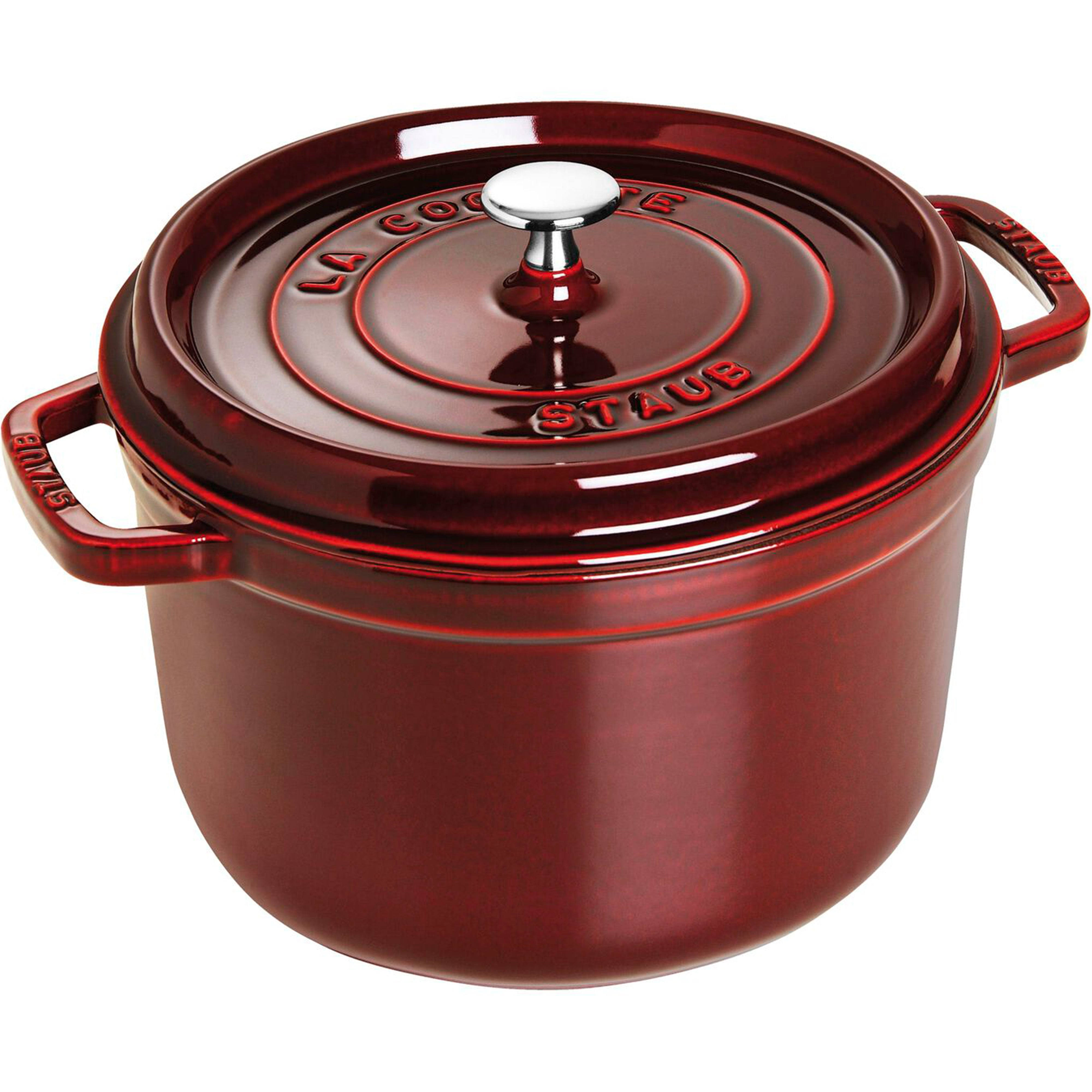 Staub 5 qt Tall Cast Iron Cocotte - Grenadine