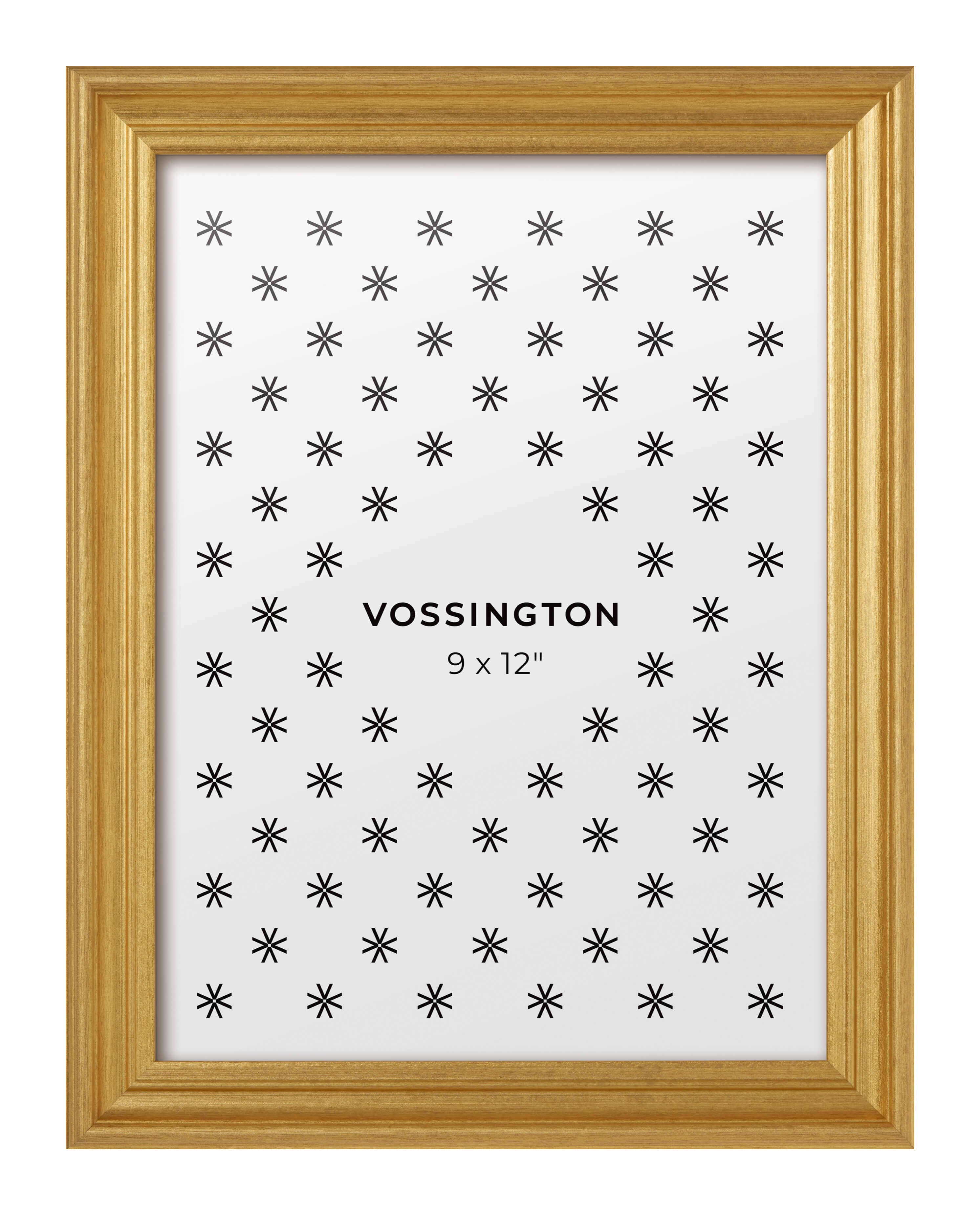 Vossington Decorative 9x12 Picture Frame - Gold Frame Color - Ornate & Vintage Frame Design - Fits 1 Photo or Art Print (9 x 12 Inches)