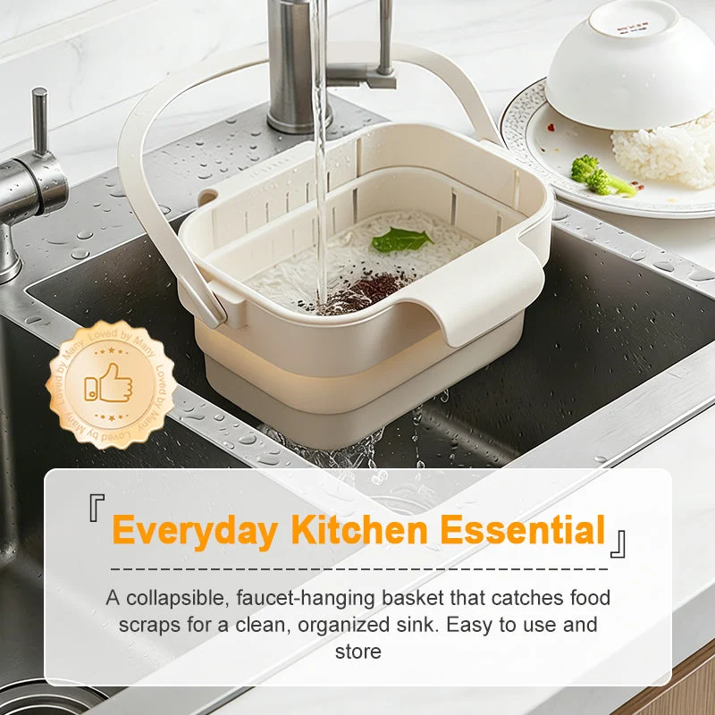 🥦50% OFF!🍅Collapsible Faucet-Hanging Sink Strainer Basket