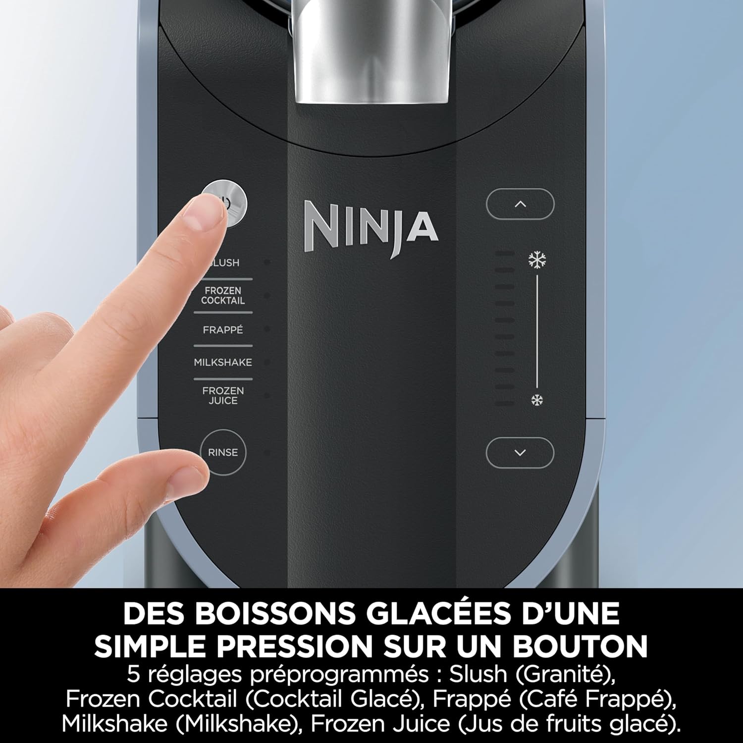 Machine boissons glacées SLUSHi granités cocktails milkshakes jus capacité 19 L bleu gris