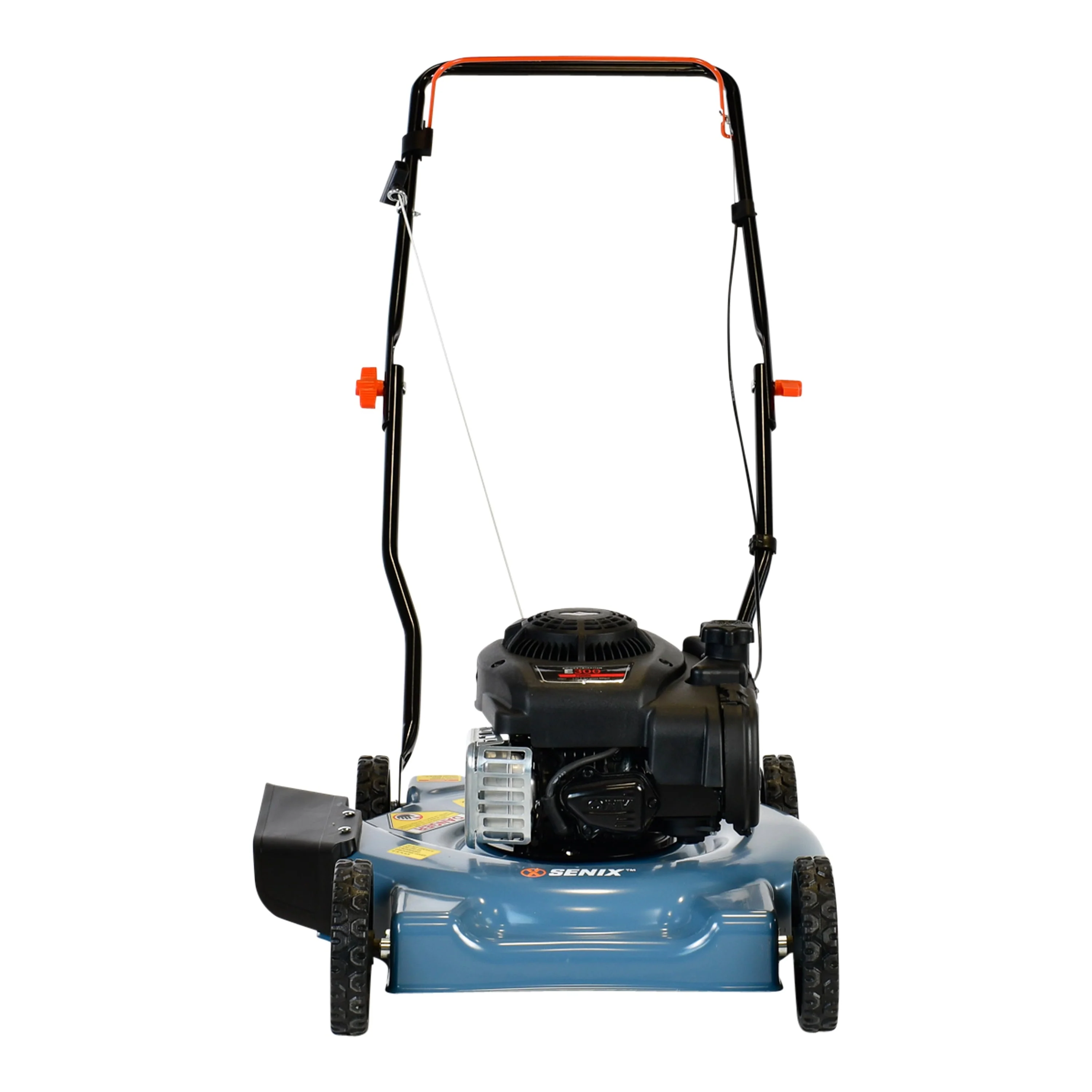 SENIX Gas Lawn Mower, 20 - Inch, 125 Cc 4 - Cycle Briggs & Stratton Engine, Push Lawnmower with Side Discharge, 3 - Position Height Adjustment, LSPG - L2, Blue