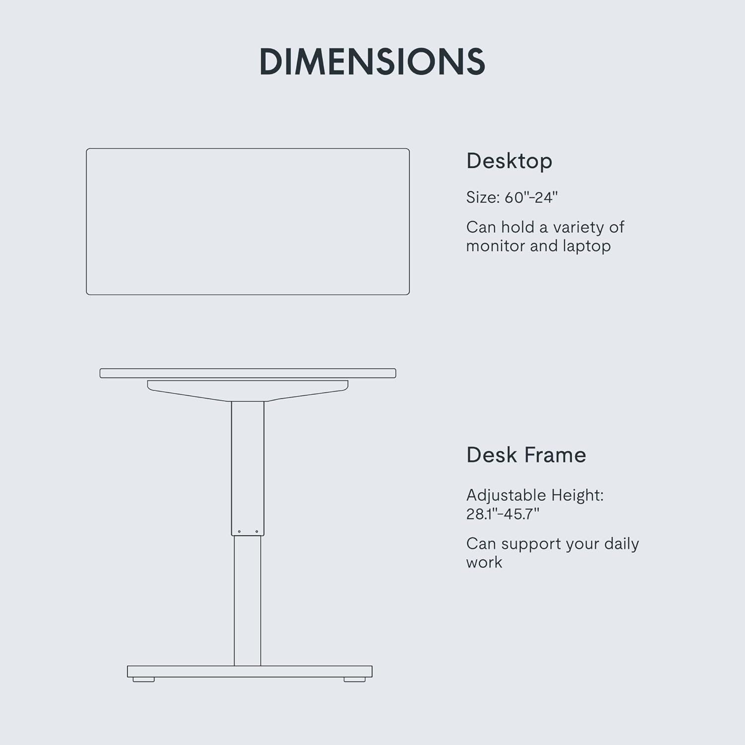 FLEXISPOT EN1 Whole-Piece Standing Desk