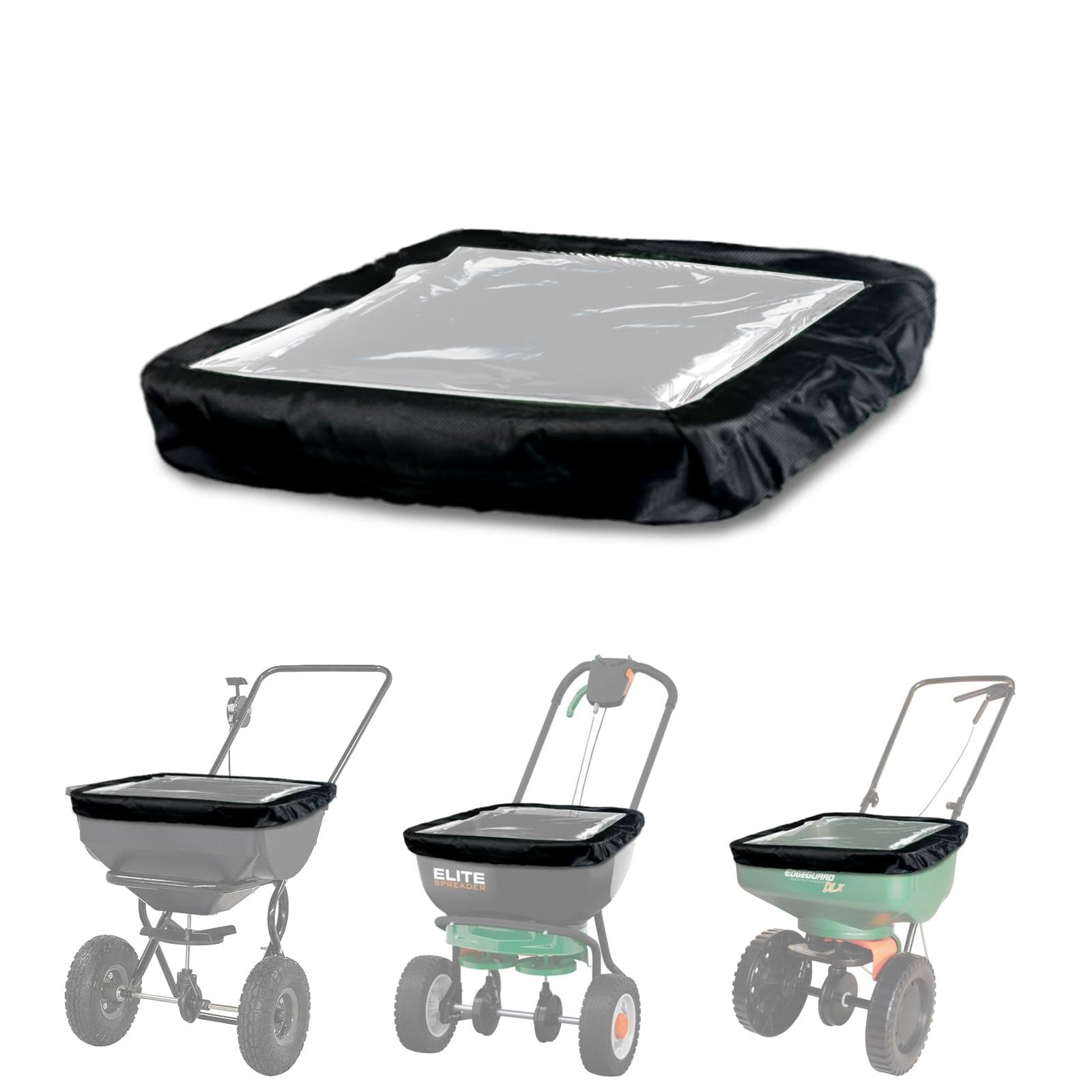 Hadisi Broadcast Spreader Cover with PVC Transparent Window,Waterproof Fertilizer Spreader Cover,Fits Scott Seed Spreader and Other Brands Broadcast