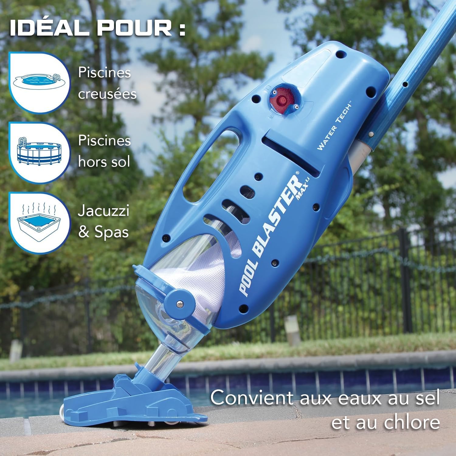 Aspirateur piscine Pool Blaster Max Li sans fil moteur P30 pour piscine et spa