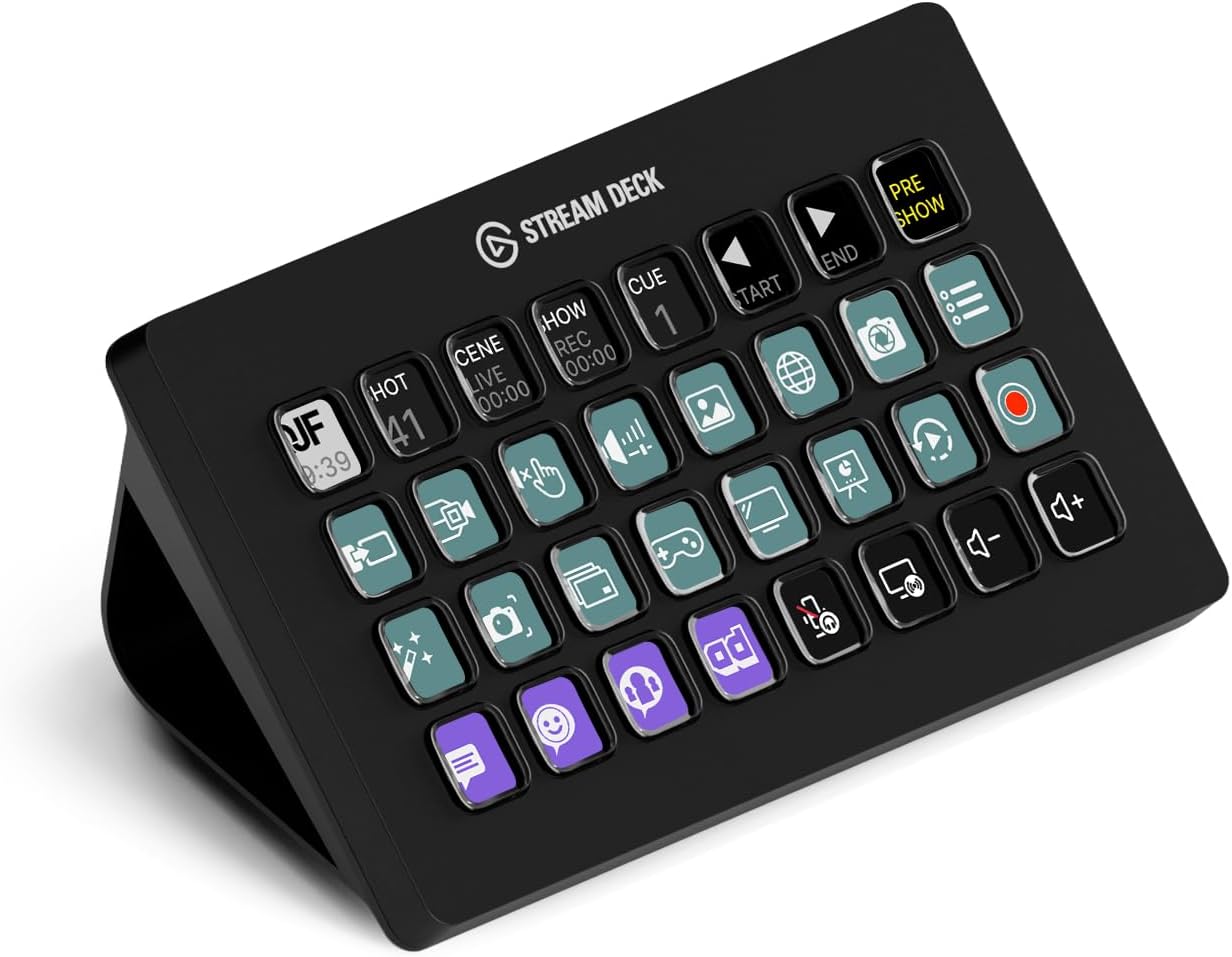Contrôleur studio Stream Deck XL 32 touches macro actions OBS Twitch YouTube compatible Mac PC