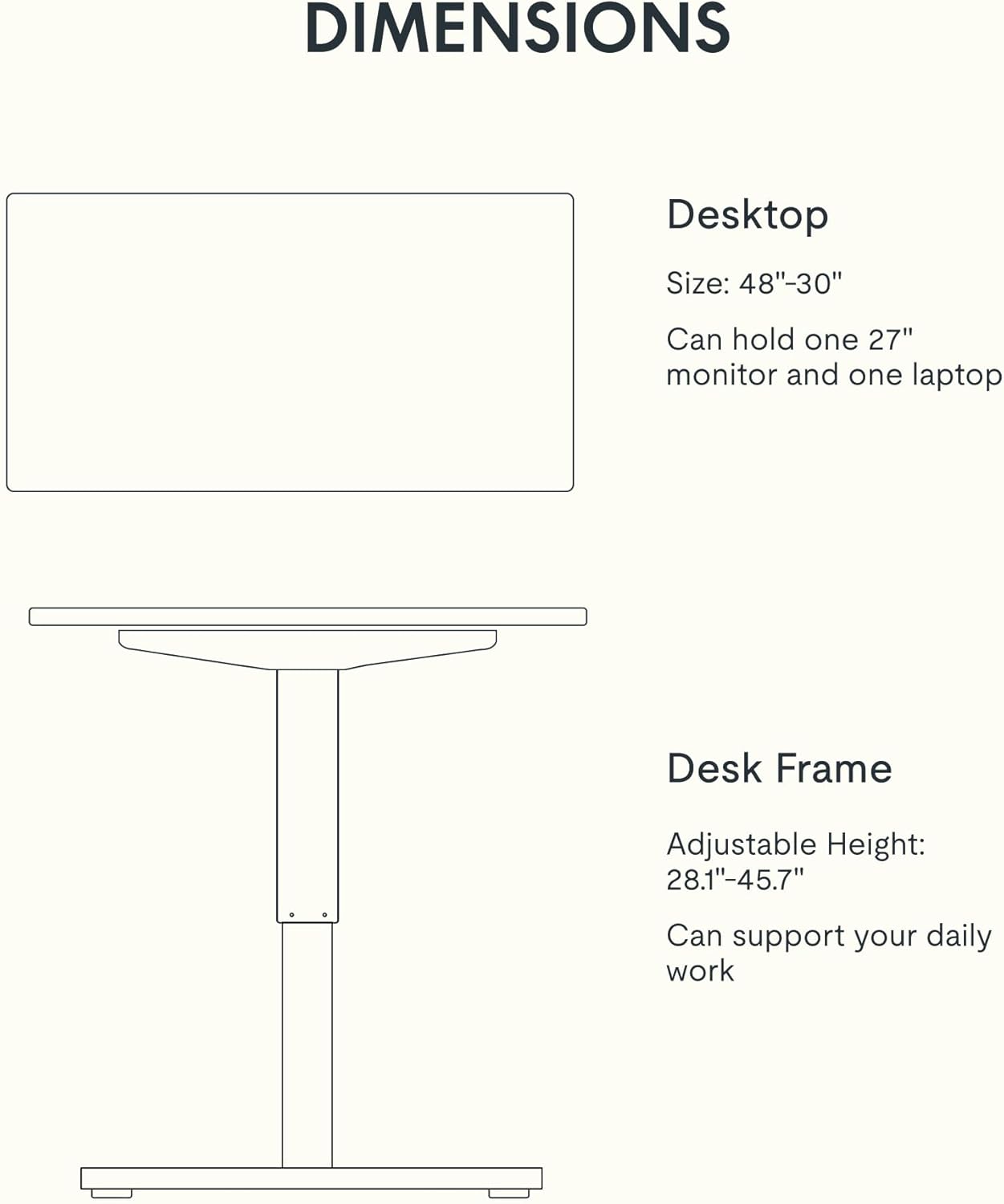 FLEXISPOT EN1 Whole-Piece Standing Desk