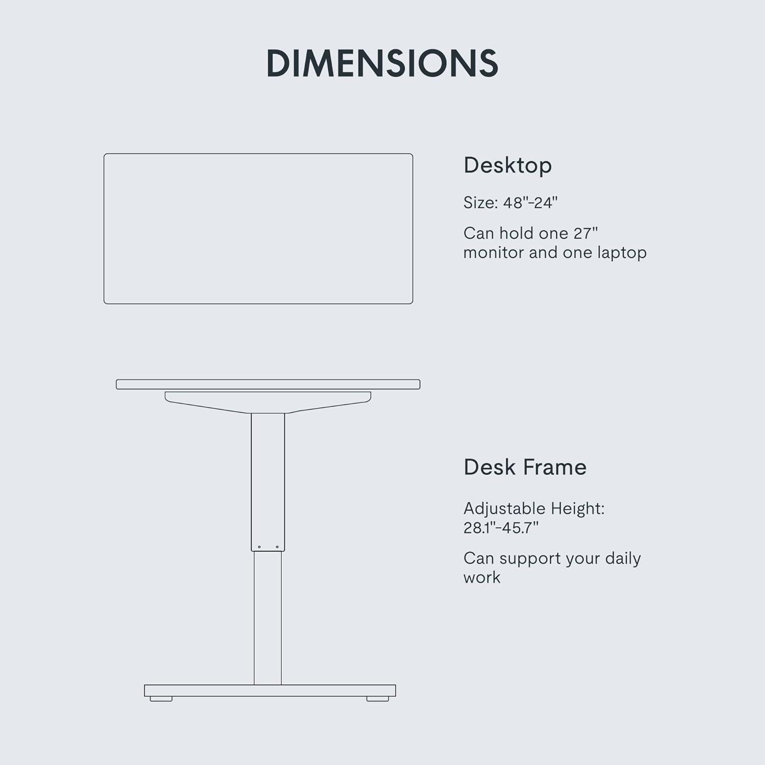 FLEXISPOT EN1 Whole-Piece Standing Desk