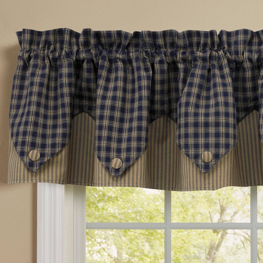 Park Designs Sturbridge Navy Point Valance
