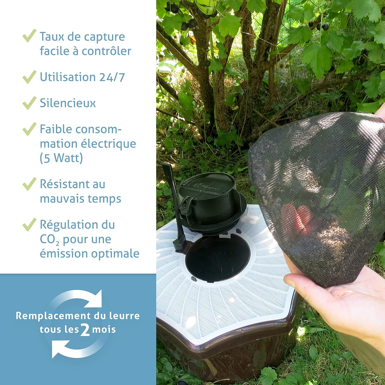 Piège à moustiques avec BG Sweetscent et kit BG Booster CO2
