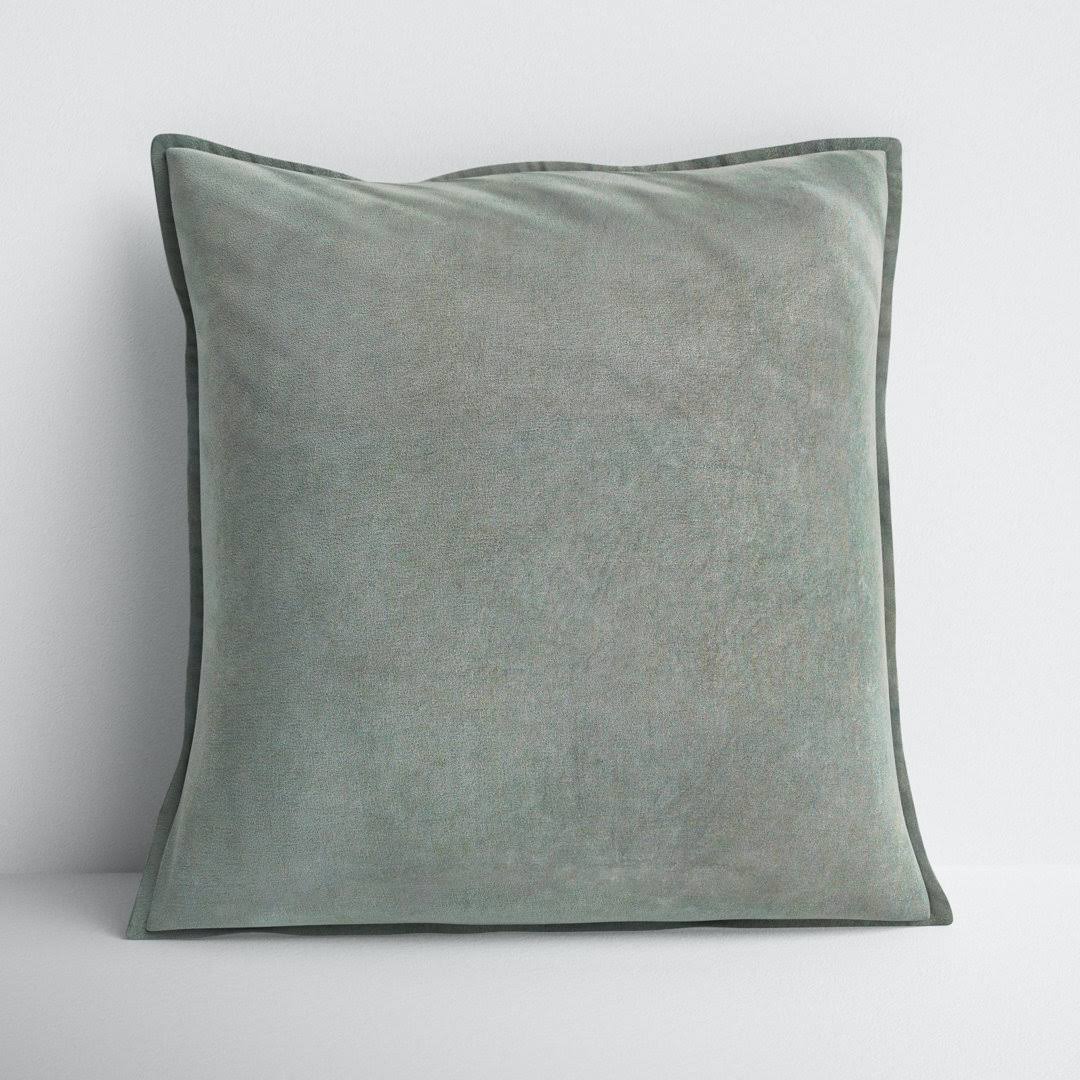 Edgar Square 100% Cotton Pillow AllModern Color: Sea Foam, Fill Material: Polyester/Polyfill, Size: 20'' x 20''