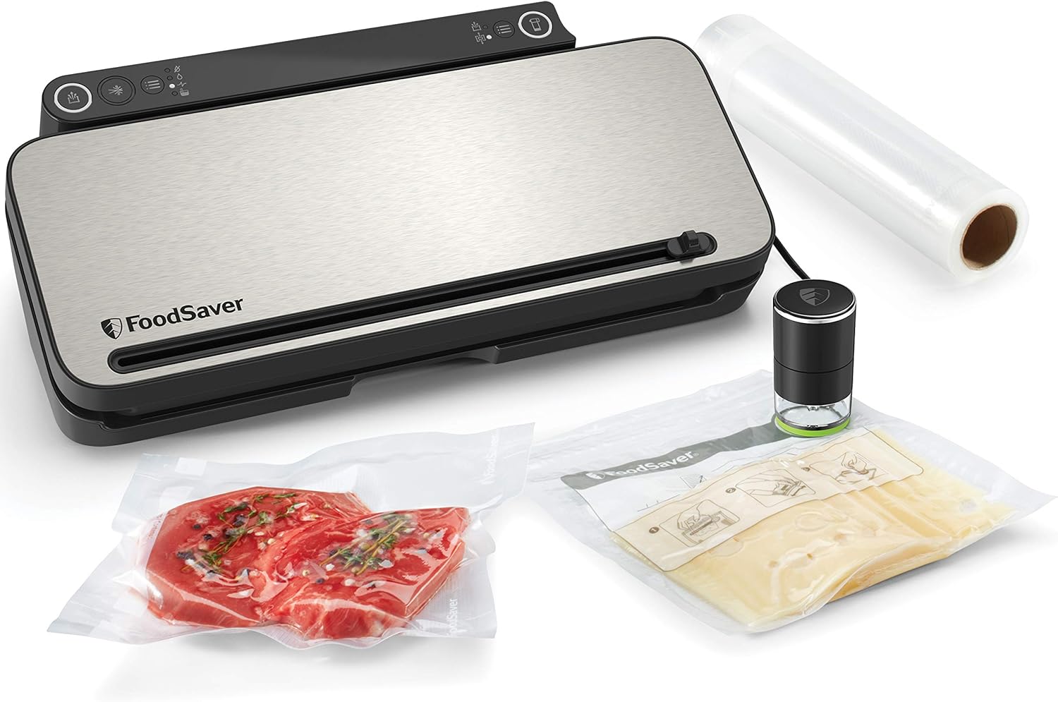 Machine sous vide alimentaire avec accessoire portatif rouleau et sacs inclus