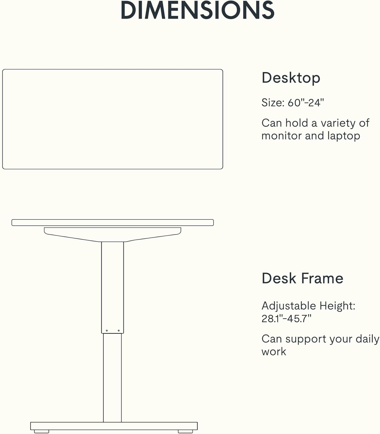 FLEXISPOT EN1 Whole-Piece Standing Desk
