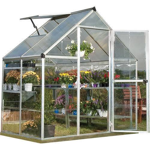 Palram Nature Series Hybrid Hobby Greenhouse, Silver