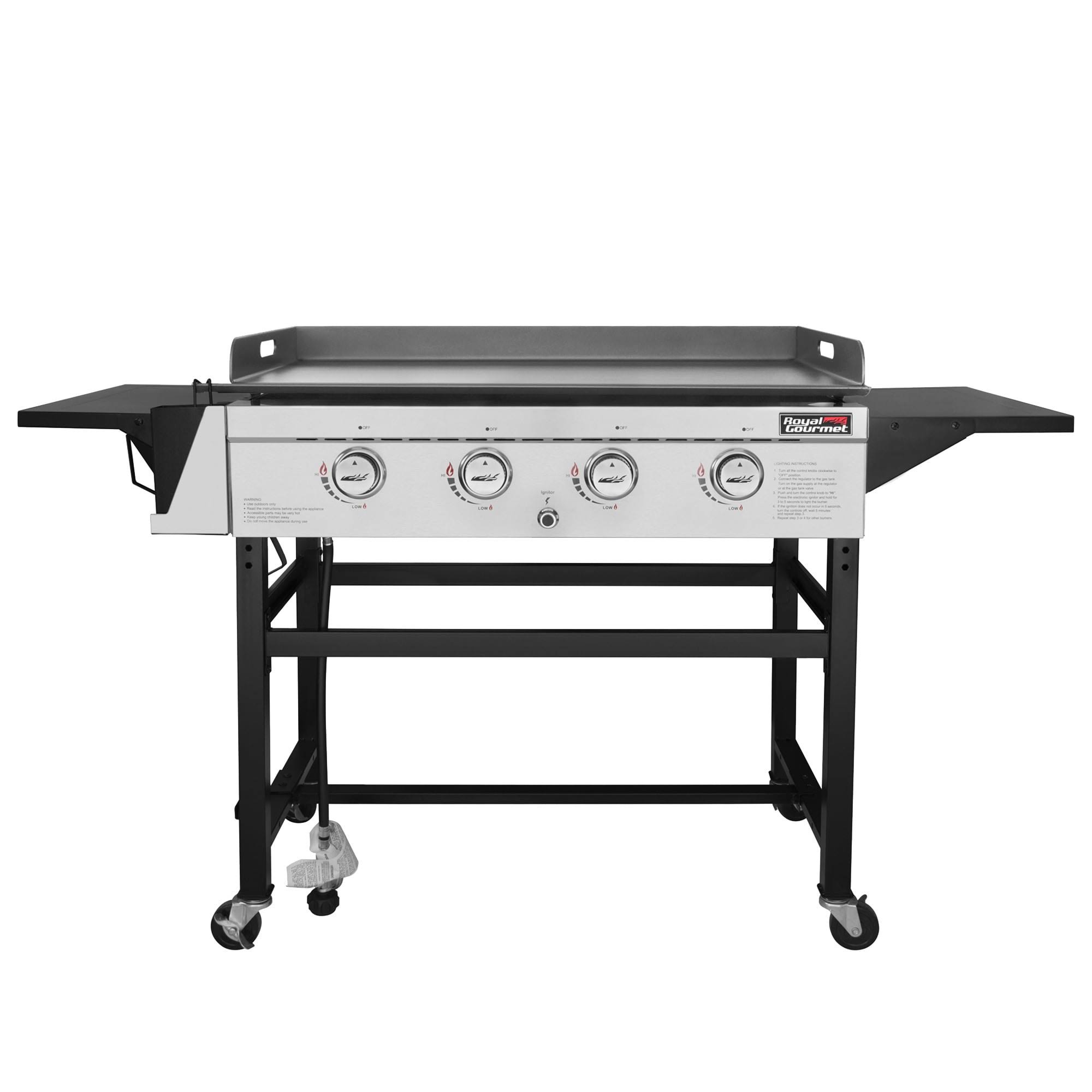 Royal Gourmet Gb4001 4-Burner 52000-BTU Propane Gas Grill Griddle, 36L