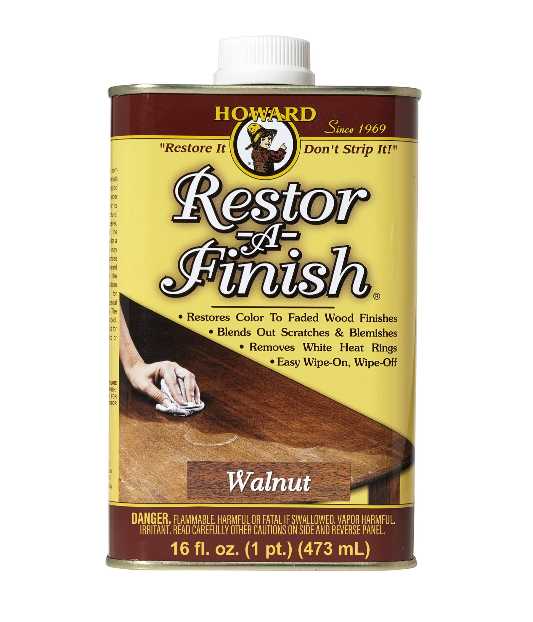 Howard Restor-A-Finish Wood Finish, Walnut - 16 oz can