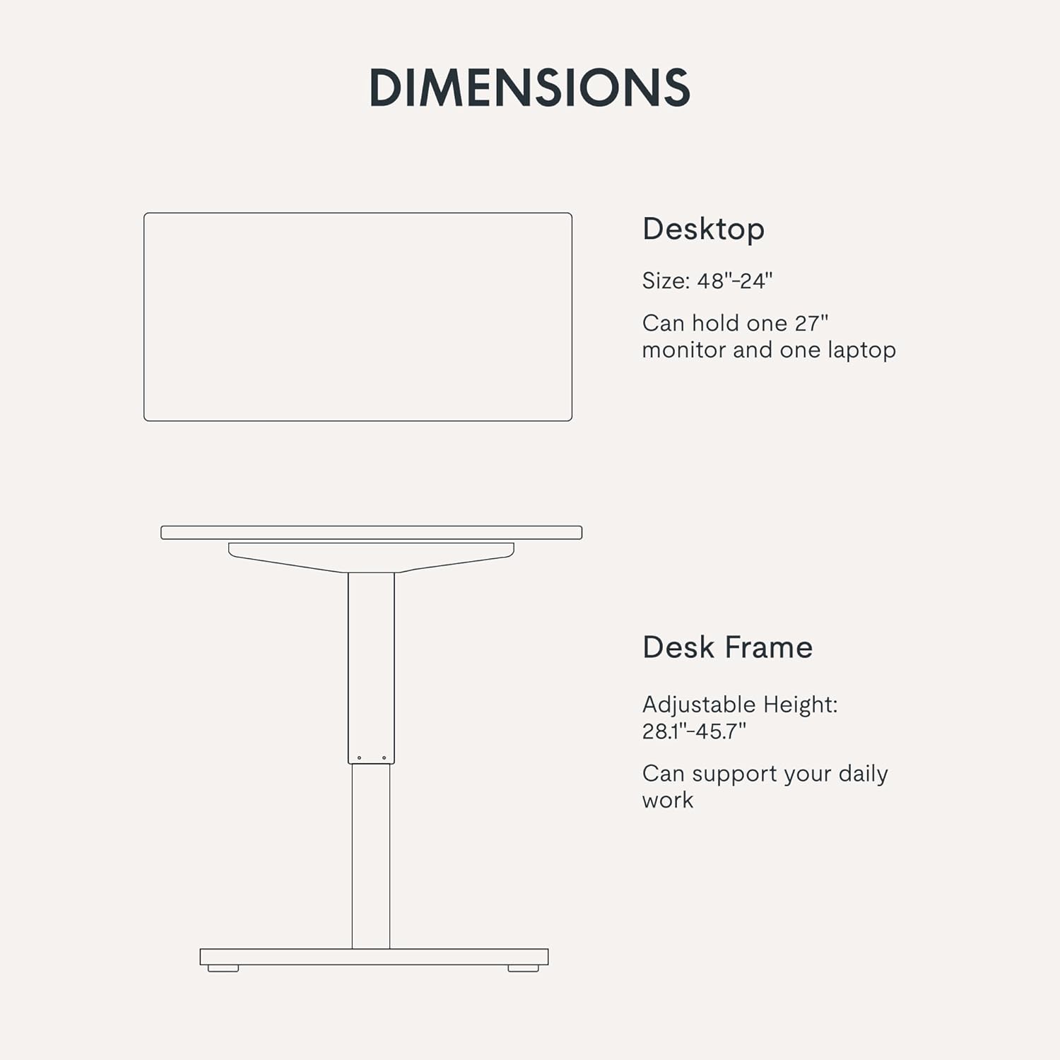 FLEXISPOT EN1 Whole-Piece Standing Desk