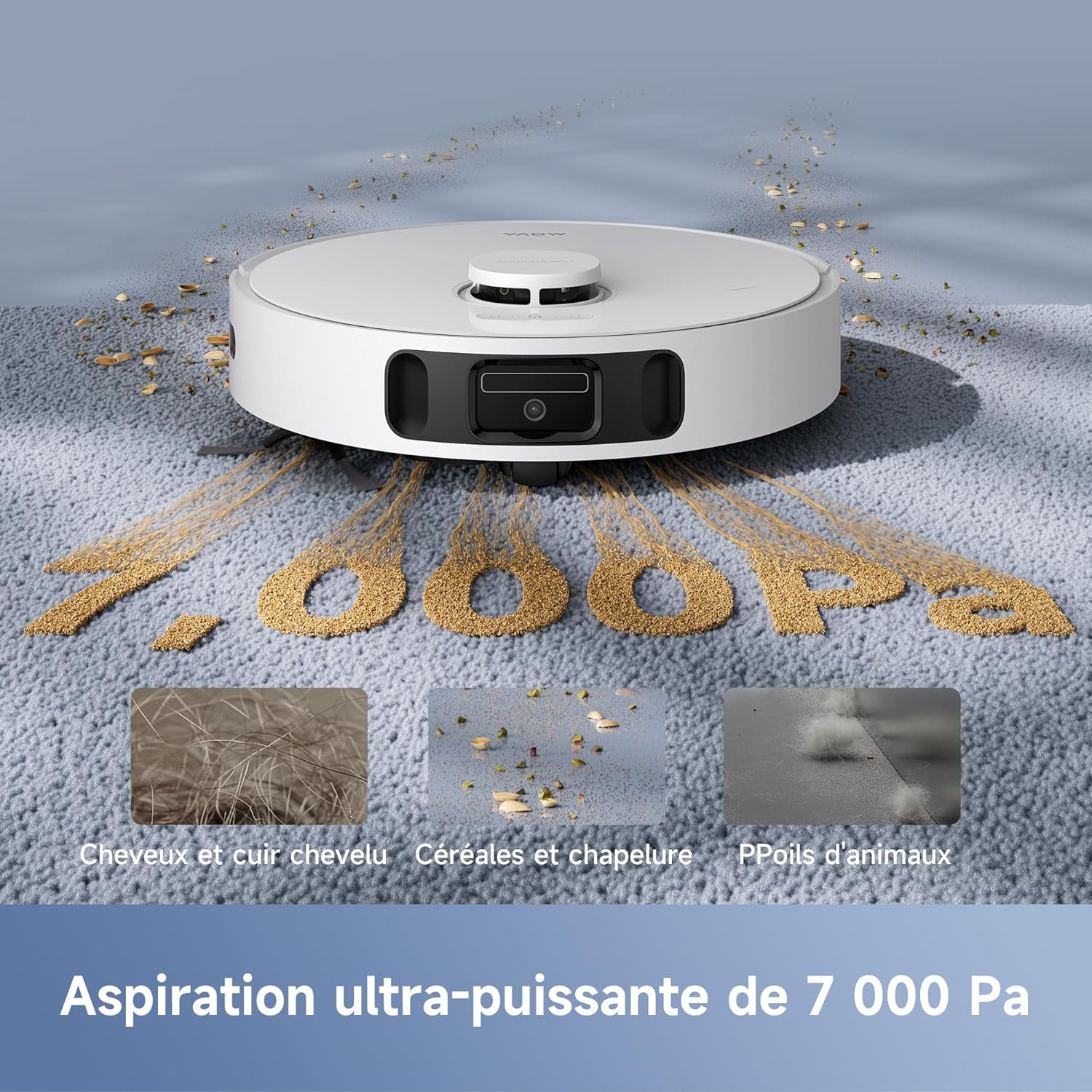 Robot aspirateur laveur E30 Ultra vidage automatique nettoyage serpillières levage 105 mm 7000Pa