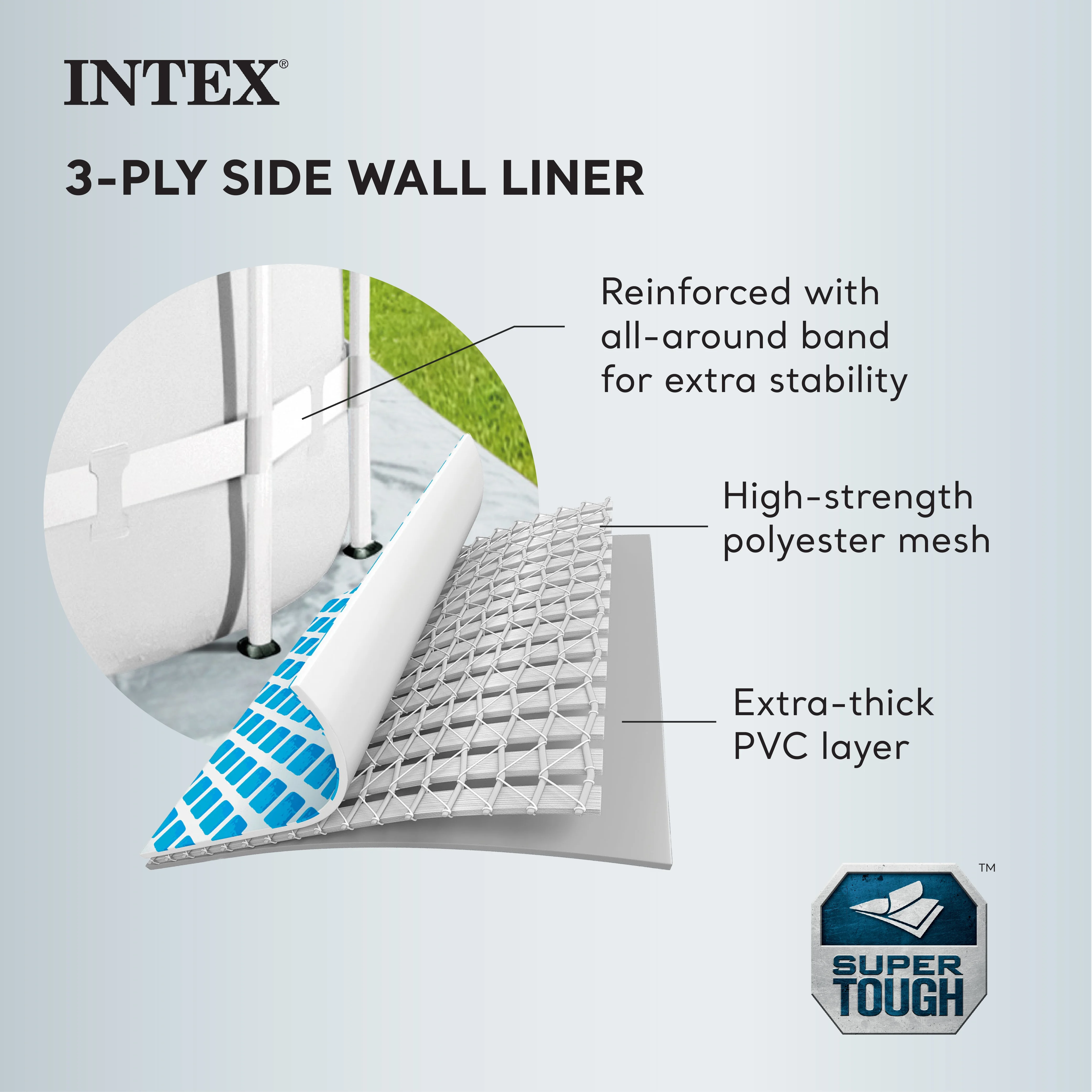 Open Box Intex 15 Foot x 42 in Prism Frame Above Ground Swimming Pool Set
