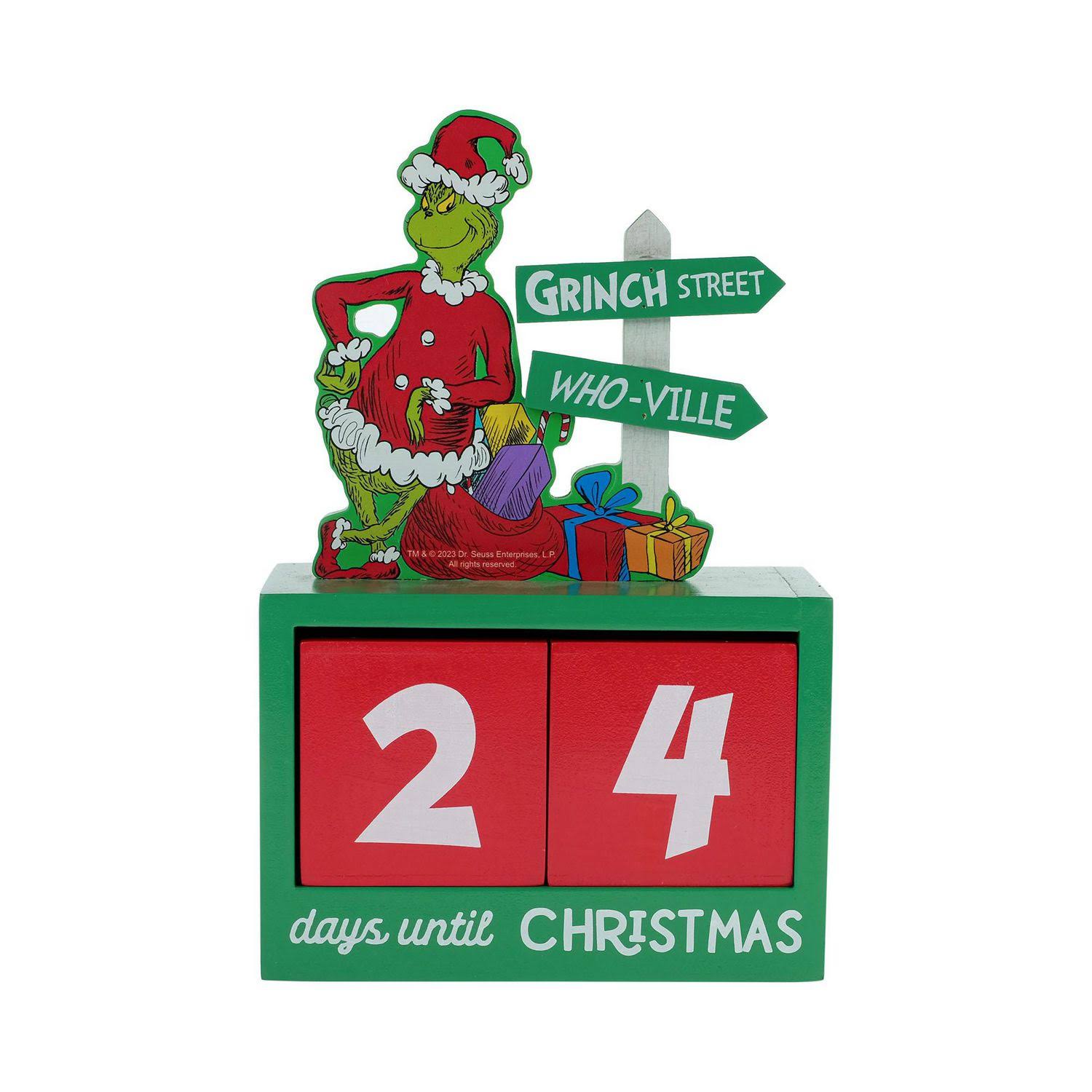 Dr Seuss' The Grinch Who Stole Christmas, Countdown Calendar, Green, MDF