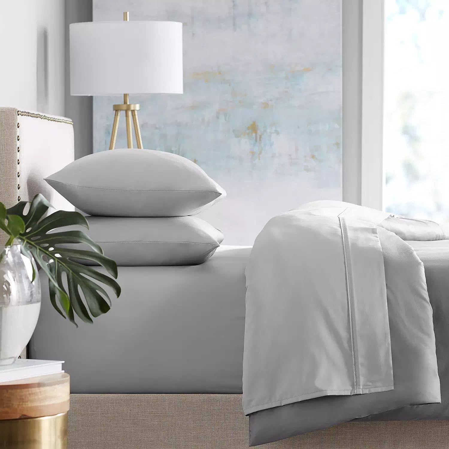 Member's Mark 450-Thread Count Full Sheet Set, Platinum Silver