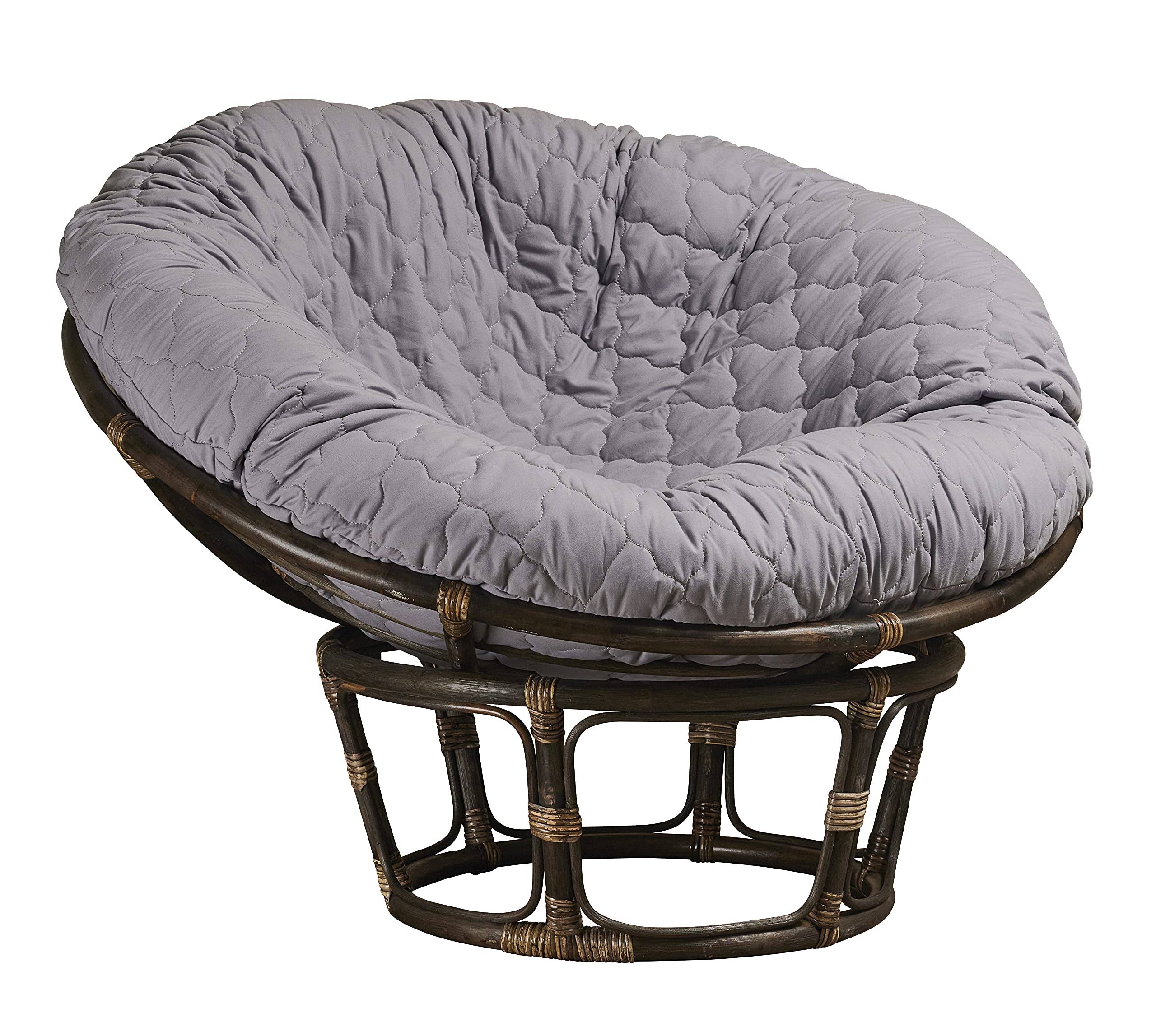 Hudson Comfort Papasan Cushion Cover - Quilted Shape, Soft Microfiber Fabric, Zippered Papasan Cushion Cover Only - 50 Inches (Fits A 42-46 inch