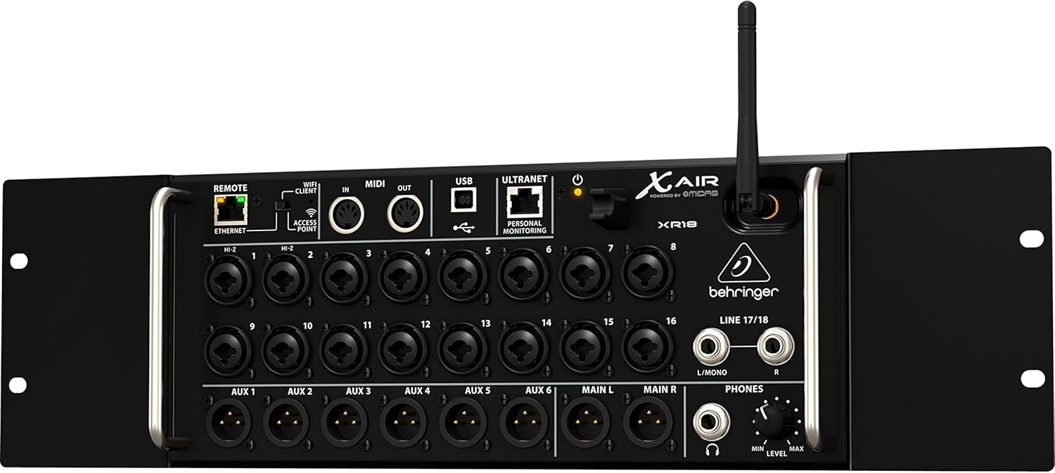 Mélangeur numérique XR18 18 canaux 12 bus préamplis programmables WiFi interface audio USB