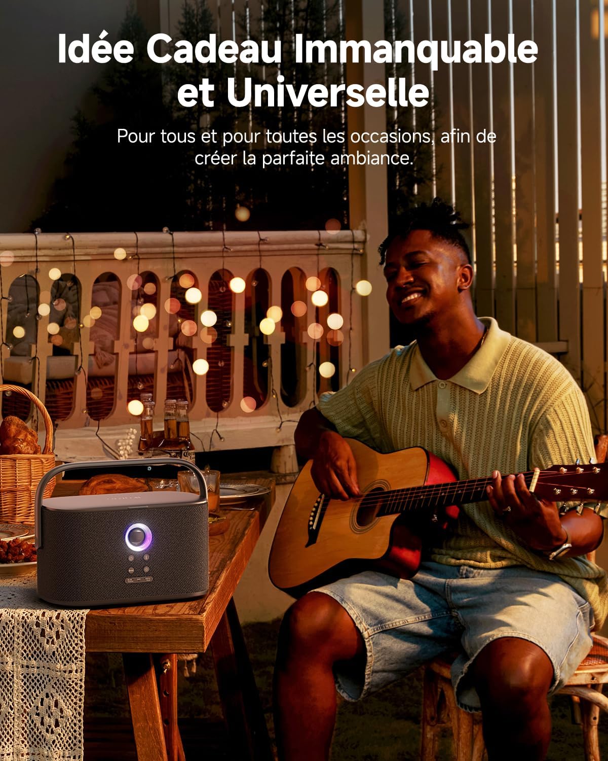 Enceinte karaoké adulte écran 2 micros sans fil 140W WiFi HDMI TV abonnement inclus