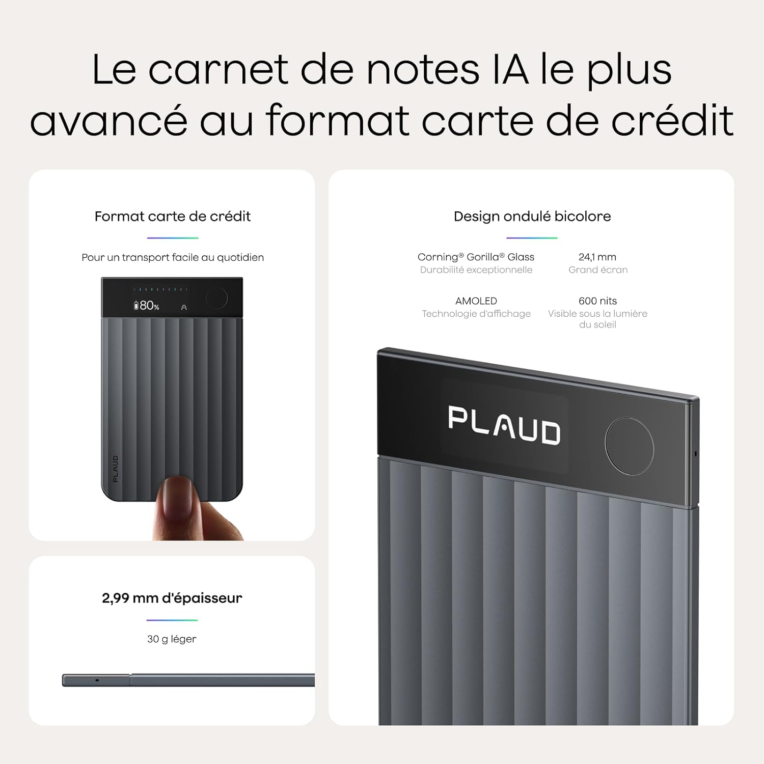 Enregistreur vocal IA transcription résumé 50 h multimodal