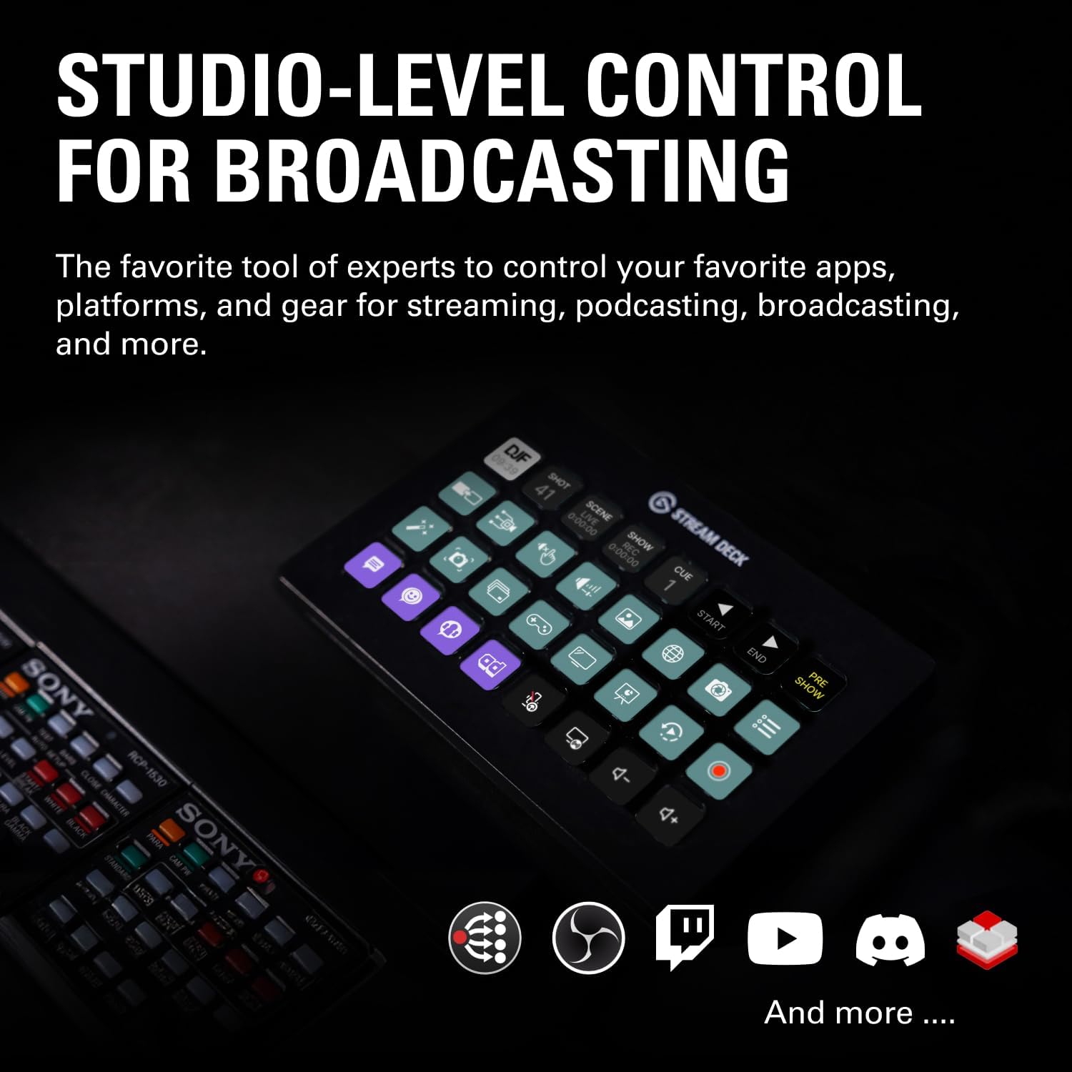 Contrôleur studio Stream Deck XL 32 touches macro actions OBS Twitch YouTube compatible Mac PC