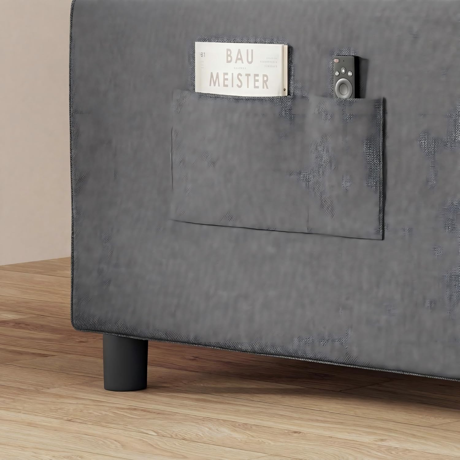 Fauteuil chauffeuse 1 place 3 en 1 convertible lit coussin sac gris foncé