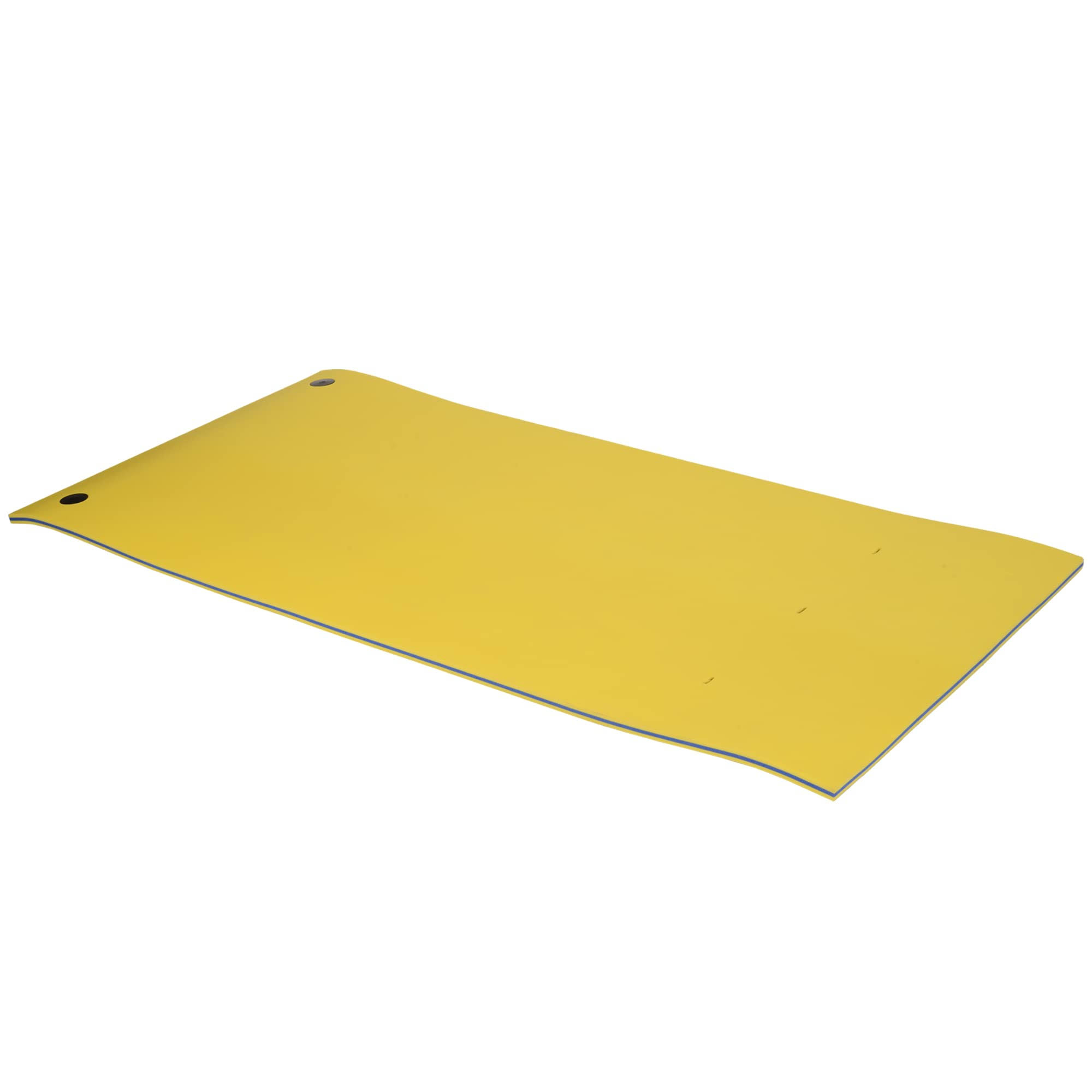 HOMCOM Blue Foam Roll-Up Pool Float Pad - Yellow