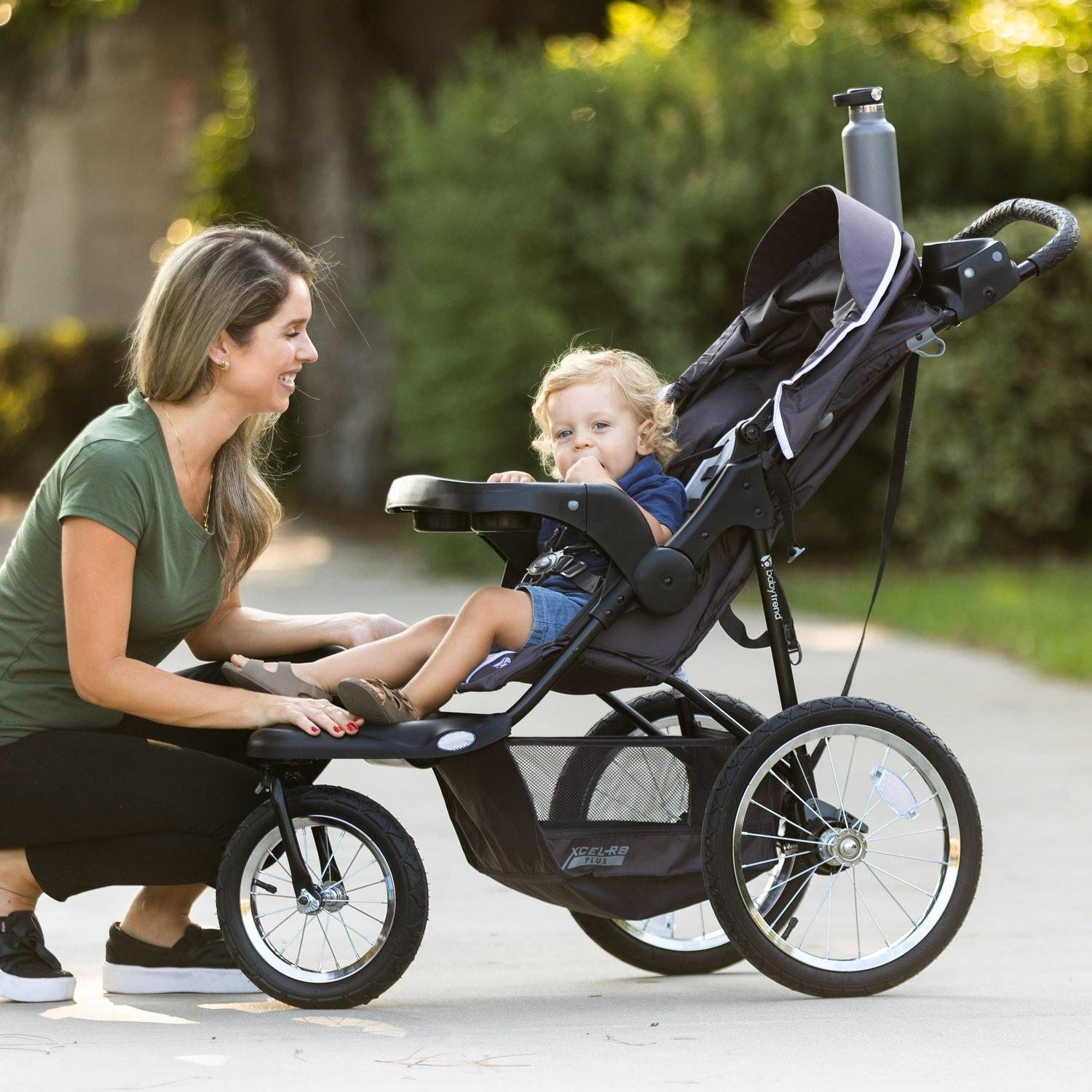 Baby Trend Xcel - R8 Plus Jogging Stroller with LED Lights. Liberty Grey