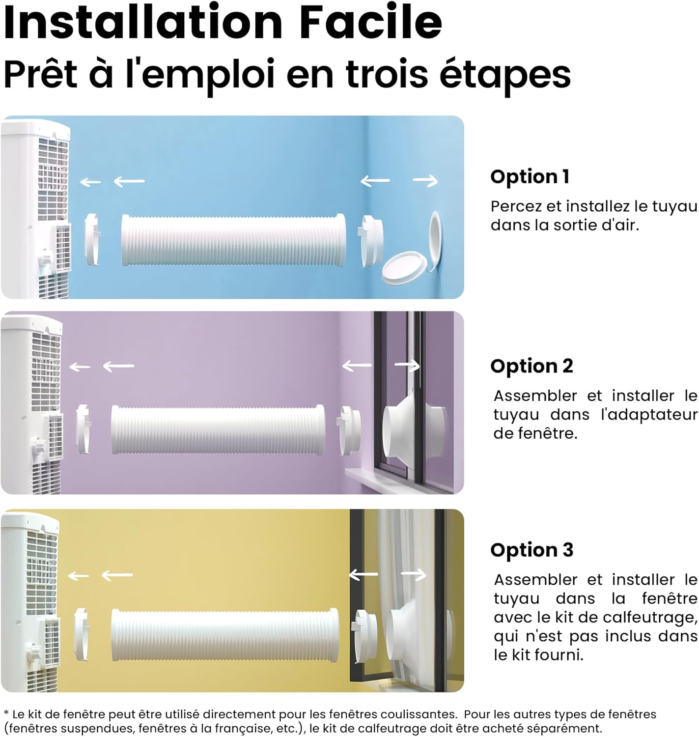 Climatiseur mobile 9000 BTU 26 kW app 3 modes 3 vitesses compact pièces 33 m² Breezy Cool 26 Alexa