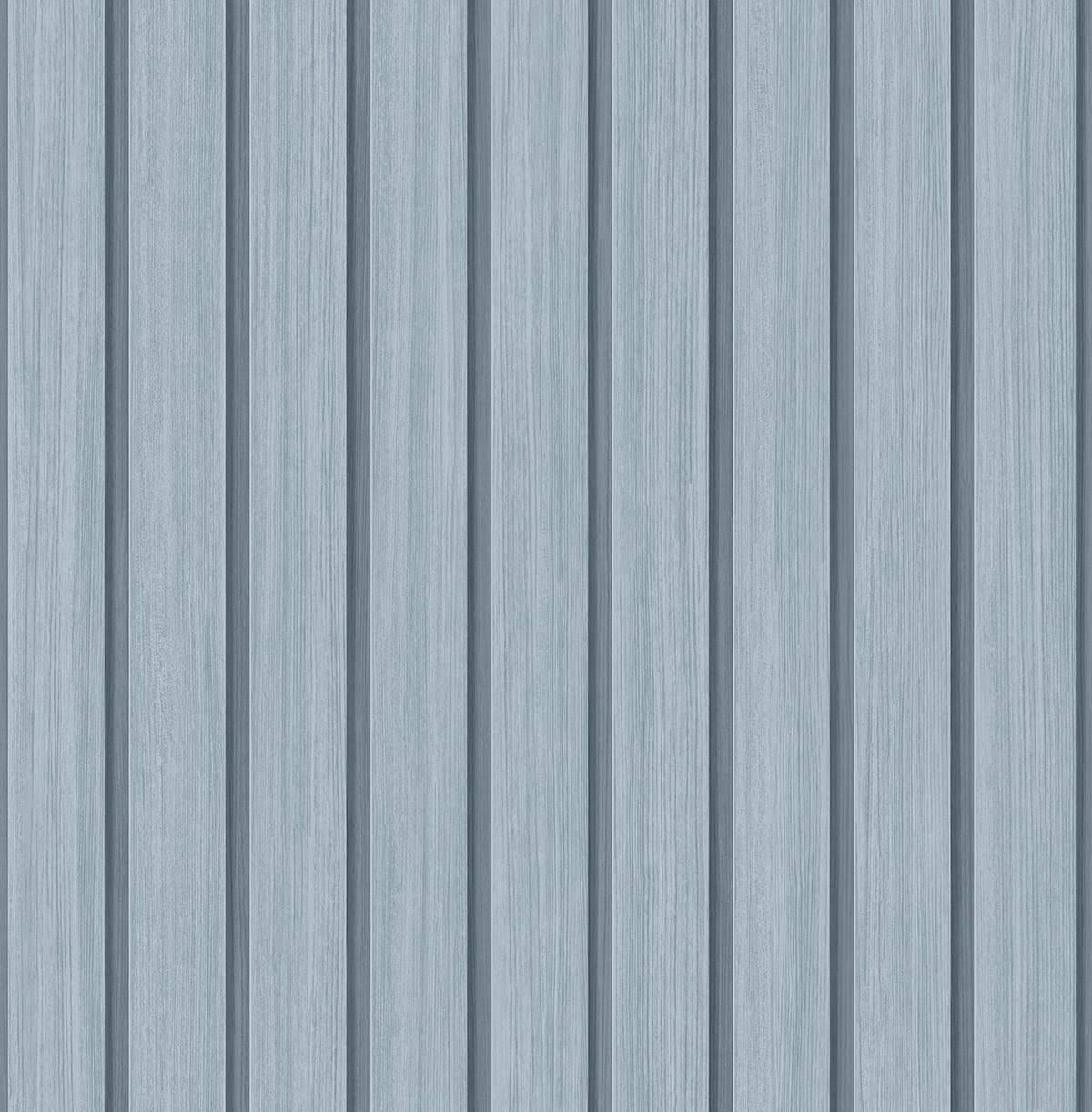 Stacy Garcia Home Faux Wooden-Slats Peel-and-Stick Wallpaper ,Blue