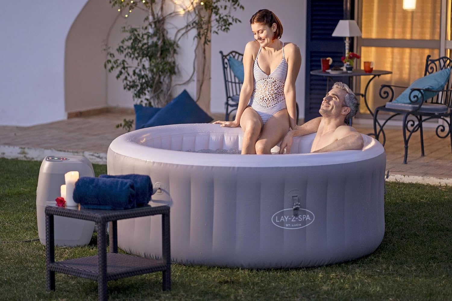 Spa gonflable rond 2–3 personnes