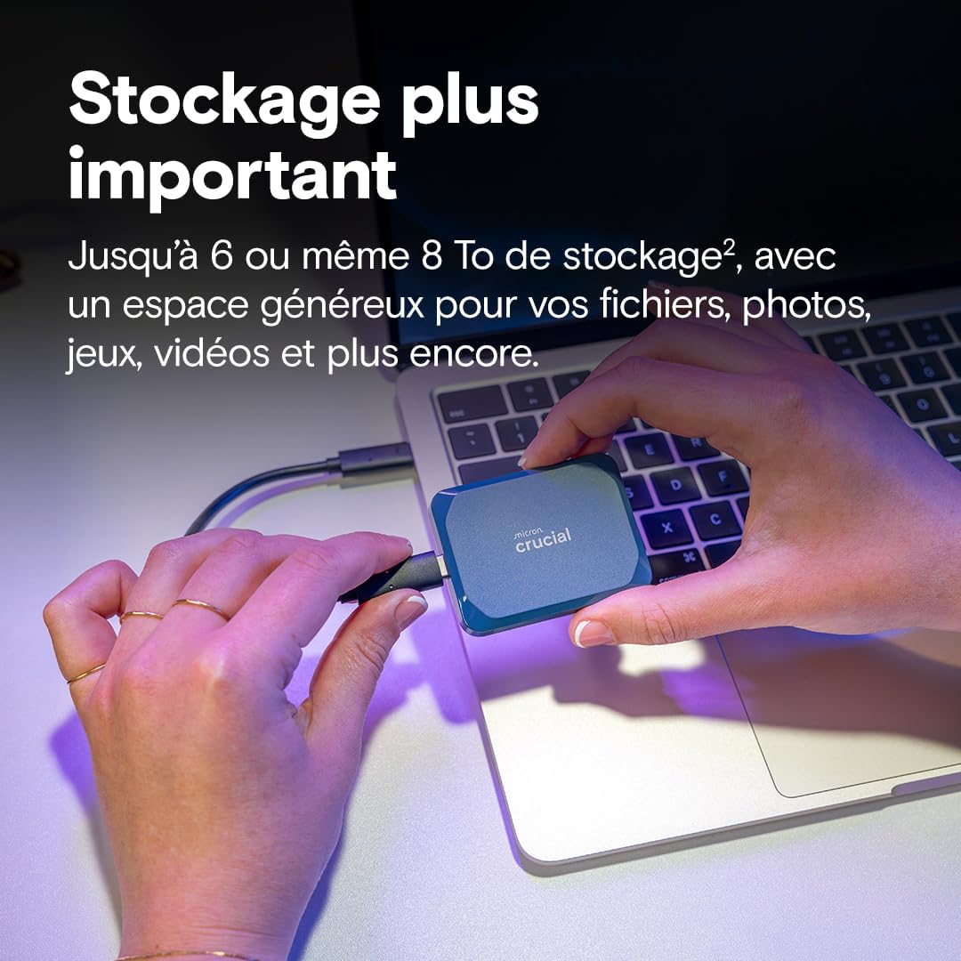 SSD externe 2 To USB C 2100 Mo s IP65 portable