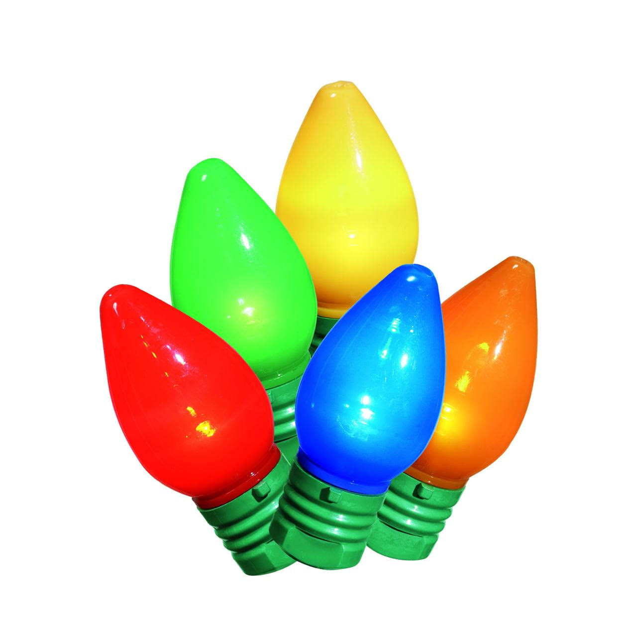 Holiday Time 25 LED Ceramic Multi C7 Lights - 15 ft