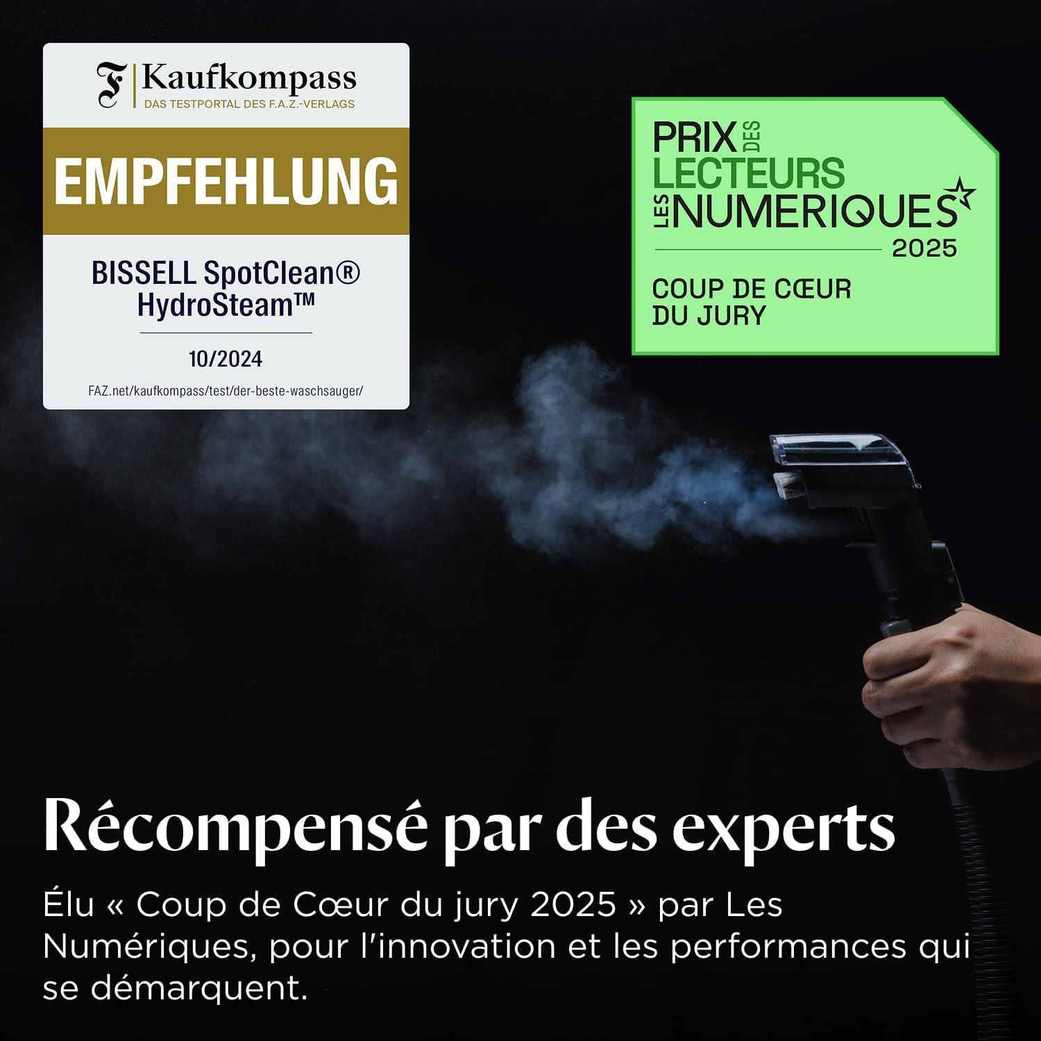 Shampouineuse canapé SpotClean HydroSteam 1000W nettoyage vapeur tapis moquettes meubles tissus voiture 3689N