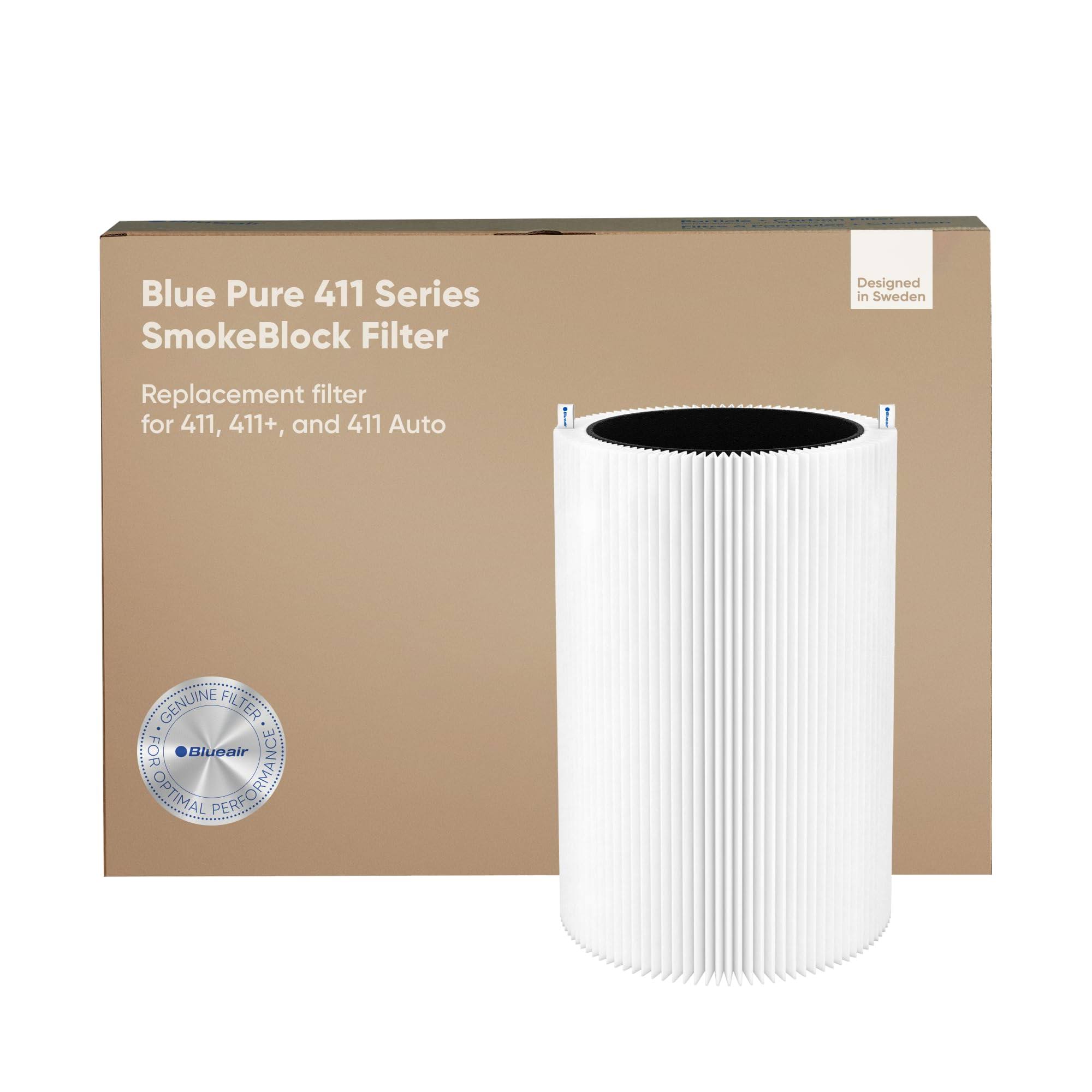 Blueair Blue Pure 411 Series SmokeBlock Genuine Replacement Filter, Extra Carbon