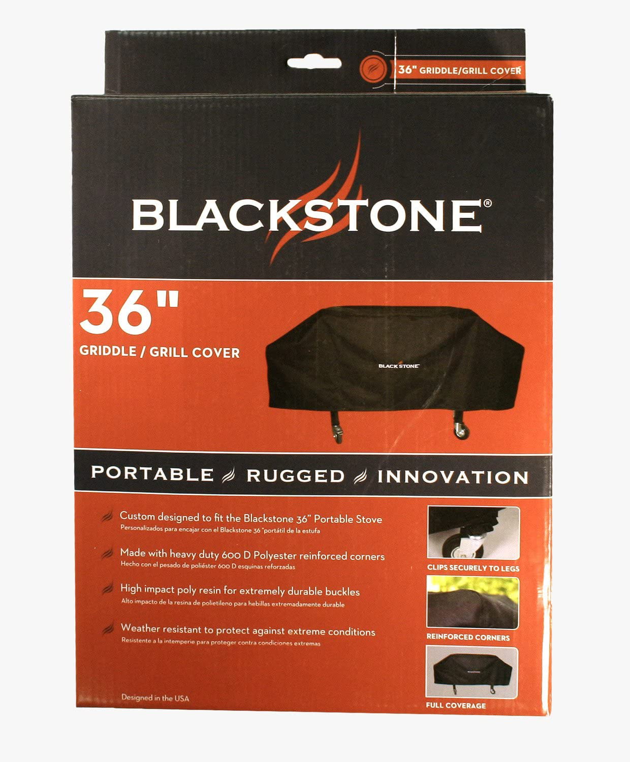 600D Polyester Heavy Duty Flat top Gas Grill Cover. Water Resistant Exclusively Fits 36 Griddle Cooking Station. Black