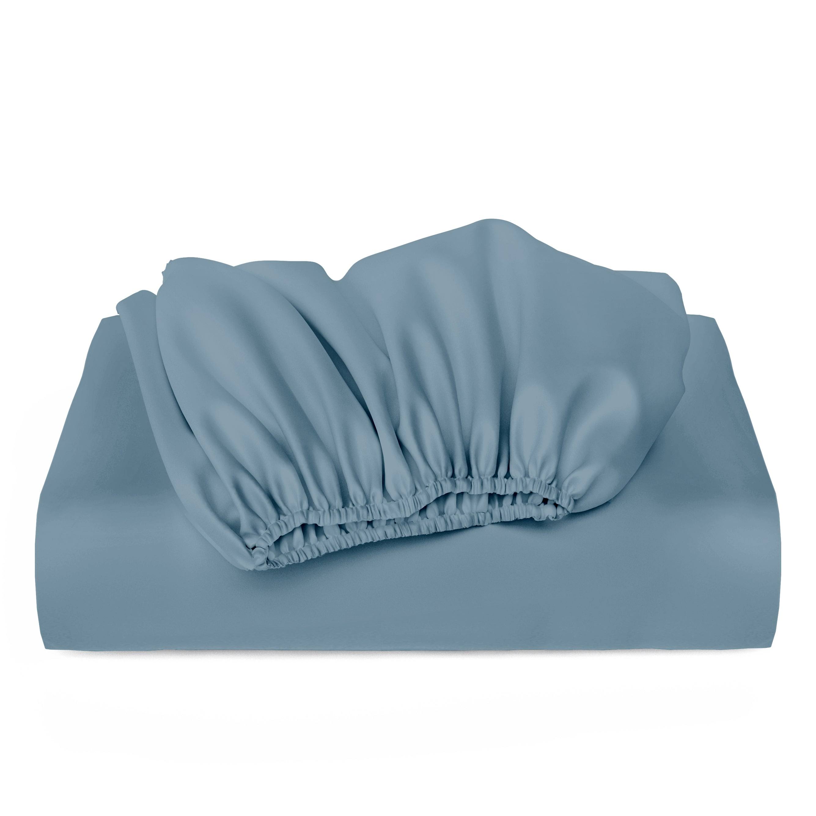 1500 Series Deep Pocket Fitted Bed Sheet Only, Peacock Blue, Full Size