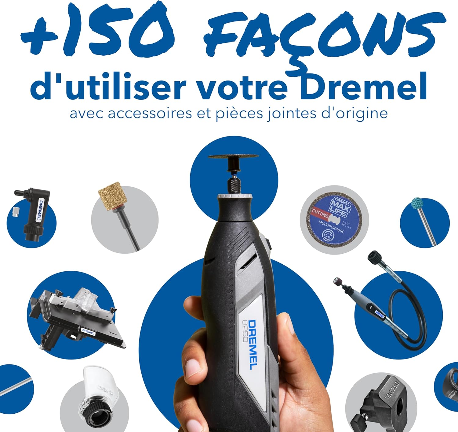 Outil rotatif sans fil 12 V 5000–30000 tr min kit 65 accessoires