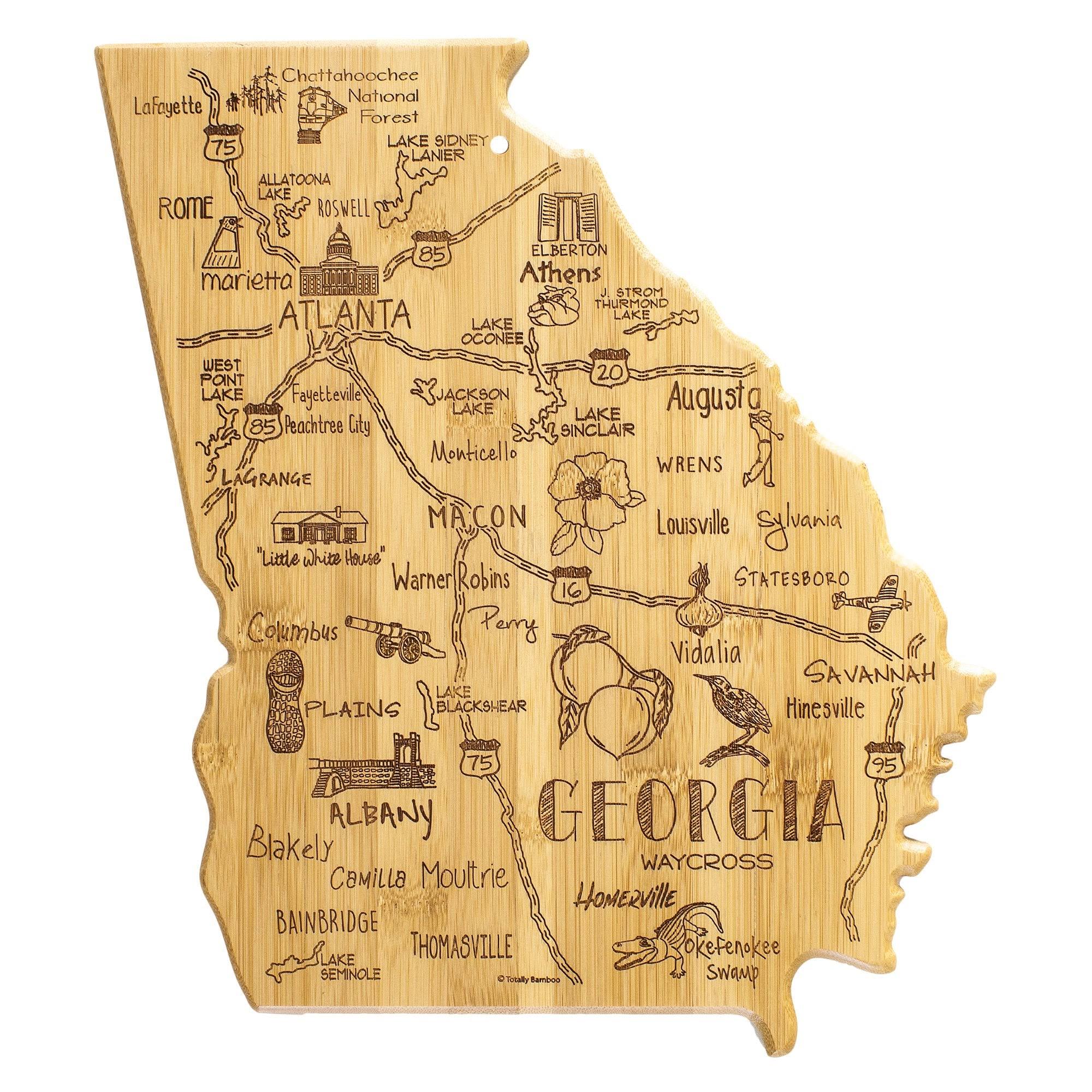 Totally Bamboo Destination Georgia Cutting & Serving Board