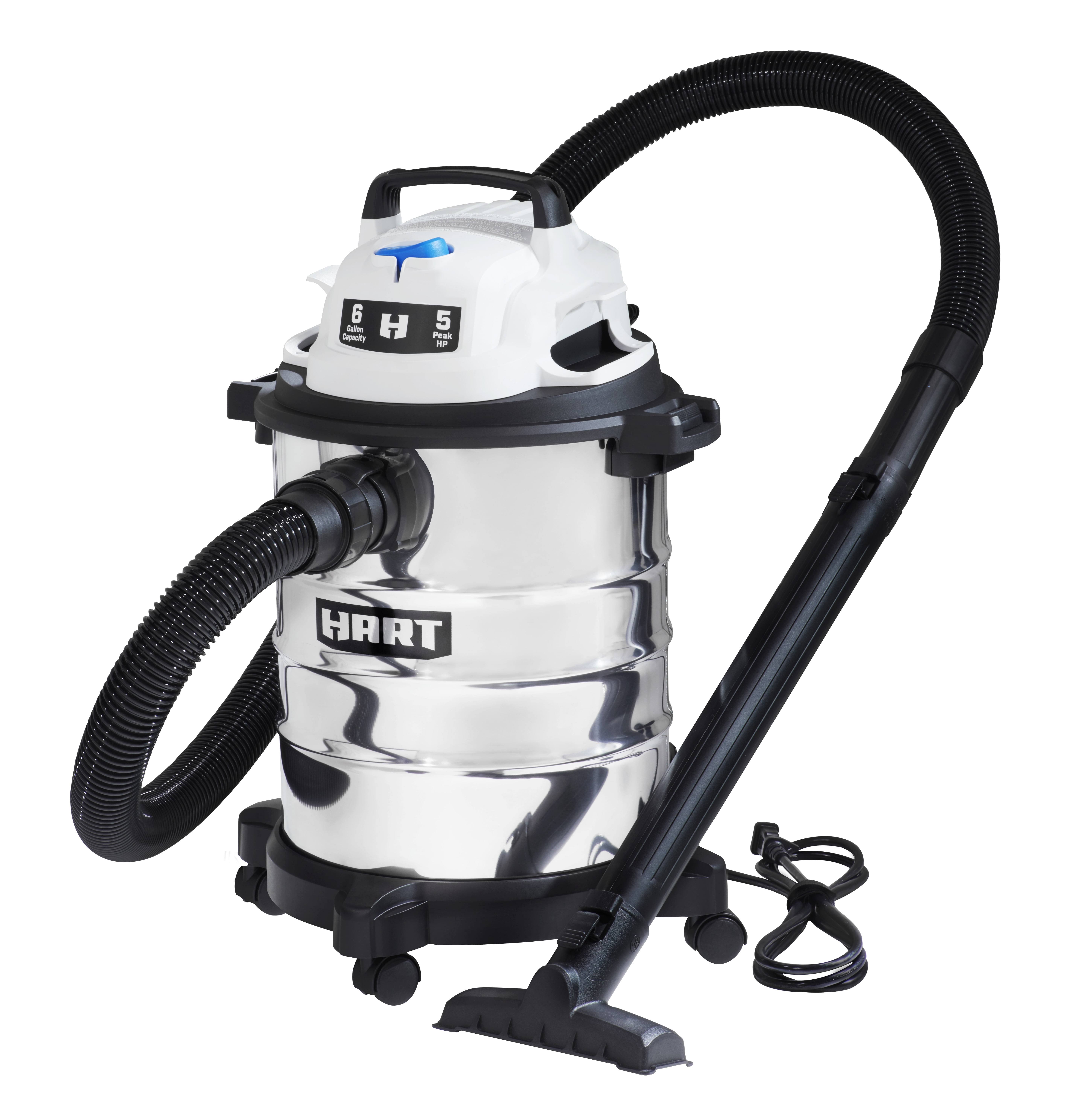 Hart 6-Gallon Stainless Steel Wet/Dry Vacuum