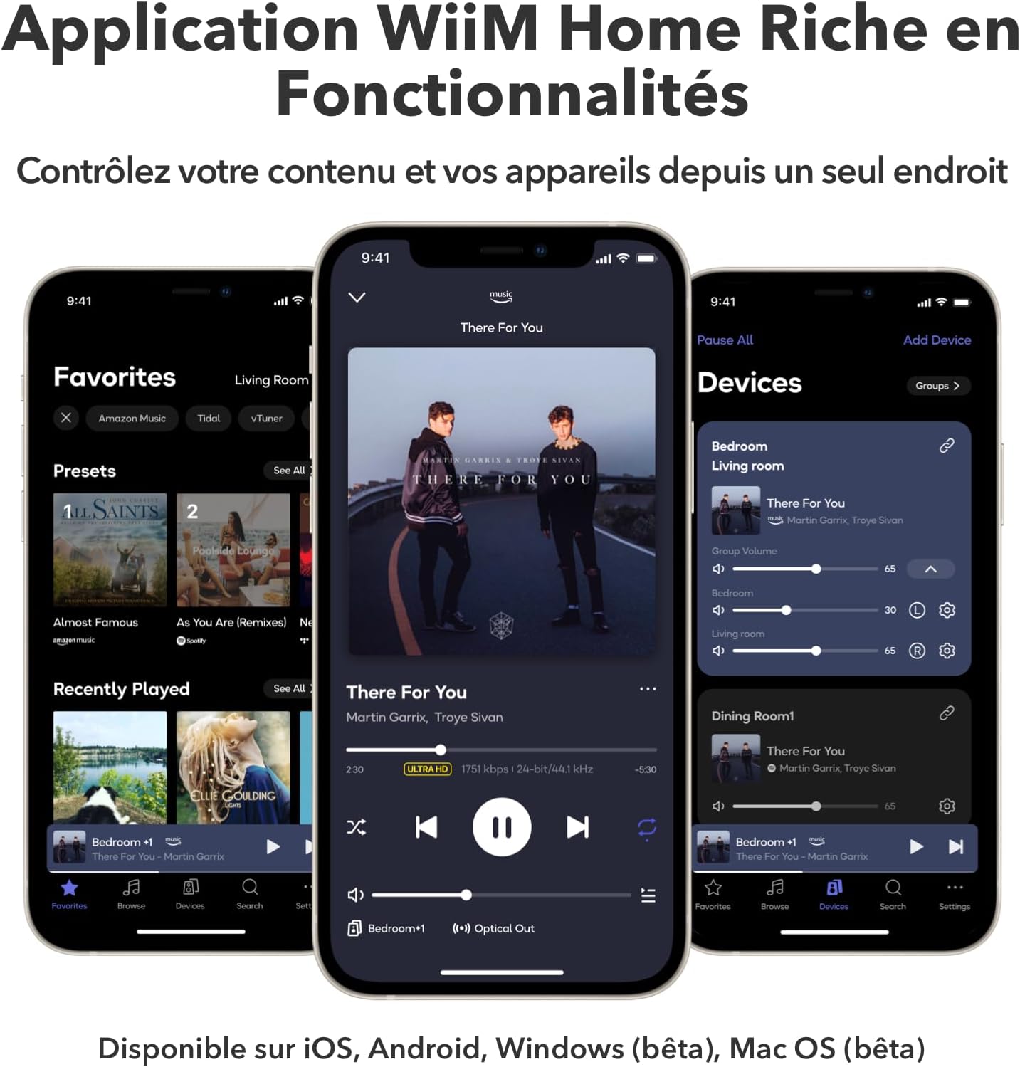 Récepteur audio WiFi AirPlay 2 Cast multiroom haute résolution