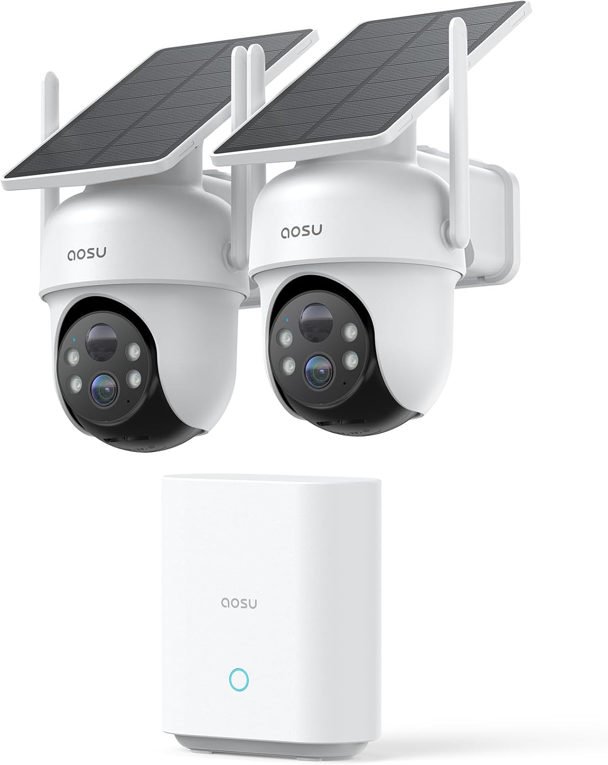 Kit caméras surveillance 2K solaire PTZ suivi automatique stockage local
