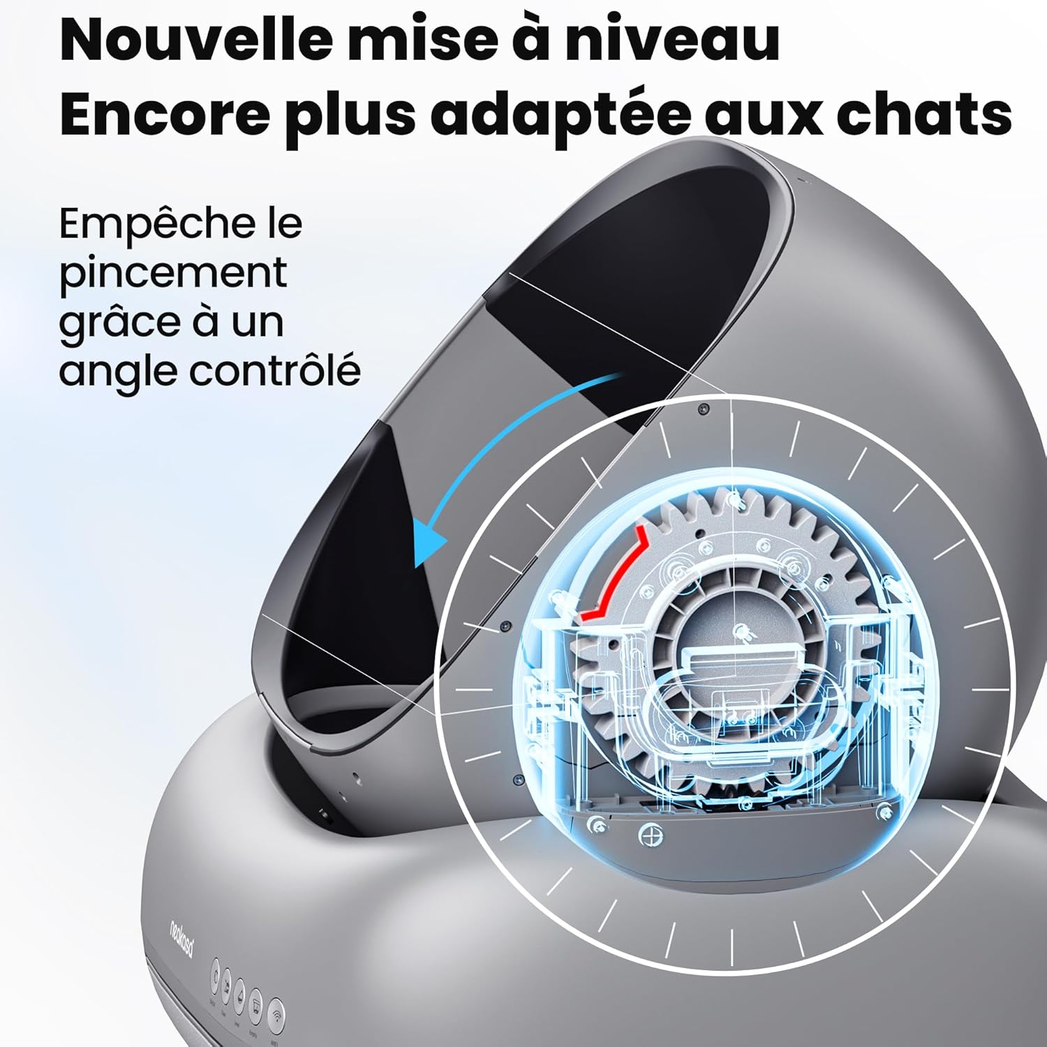 Litière auto nettoyante ouverte contrôle application élimination sans odeur