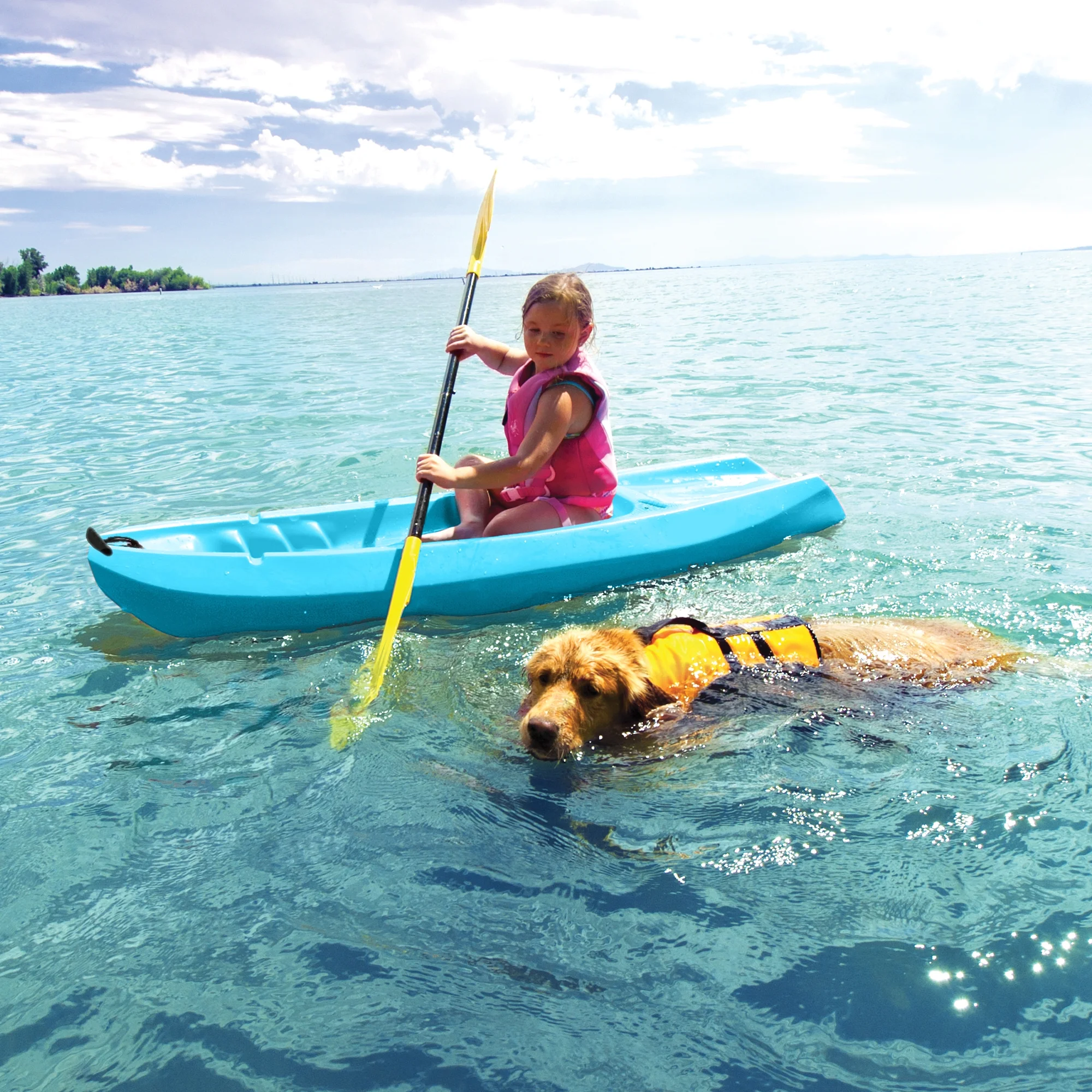 Lifetime Dash 6.5 Ft. Sit - on - Top Youth Kayak, Glacier Blue (90787)